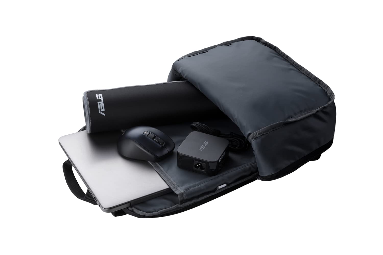 ASUS BP1504 Elegant and Stylish Backpack, Padded Compartment for up to 15.6" laptops for 39.62 cm (15.6-inch) Laptops, Front Big Pocket, Lightweight ( Dark Grey)