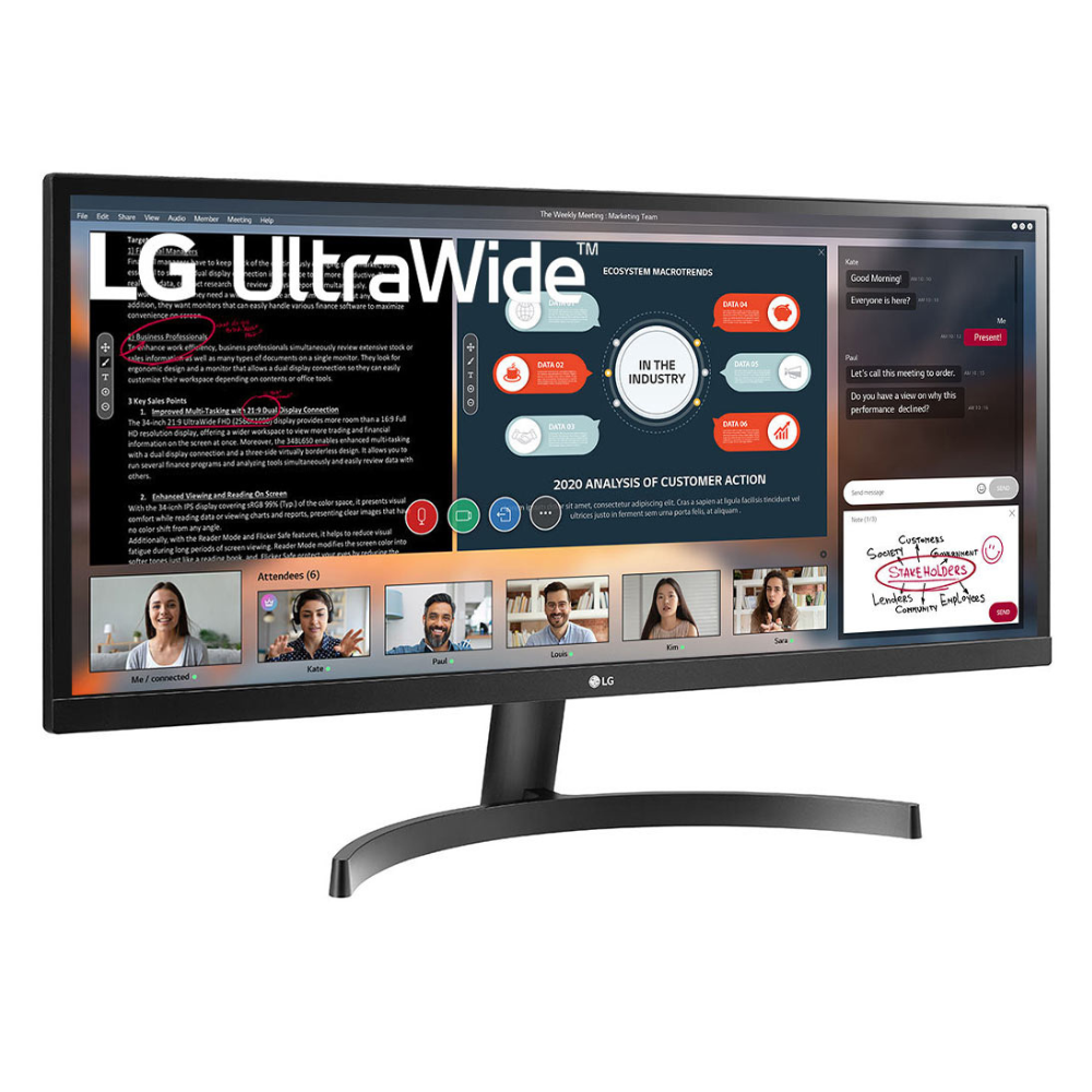 LG 29Wl500 29" (73Cm) Ultrawide 21:9 Wfhd LCD 2560 X 1080 Pixels IPS Display Monitor- HDR 10, AMD Freesync, Srgb 99%, Slim Bezel, Multitasking Monitor, Hdmi X 2 - Zapnet.in