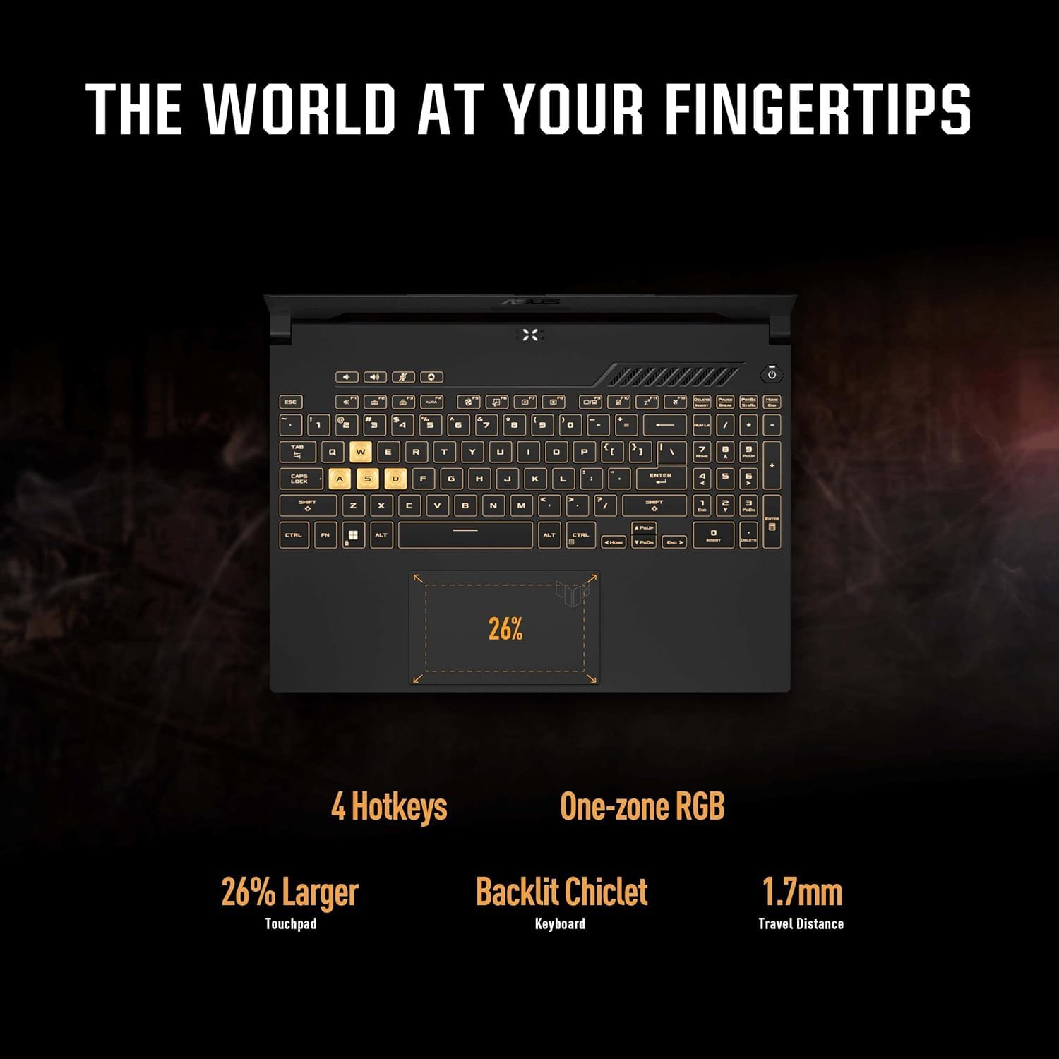 ASUS TUF Gaming F15 12th Gen, Intel Core i7-12700H Gaming Laptop(NVIDIA RTX 3050-4GB/95W TGP/16GB RAM/1TB SSD/FHD/15.6"/144Hz/RGB KB/90WHr/Windows 11/Office 2021/Mecha Gray/2.20 Kg) FX577ZC-HN192WS