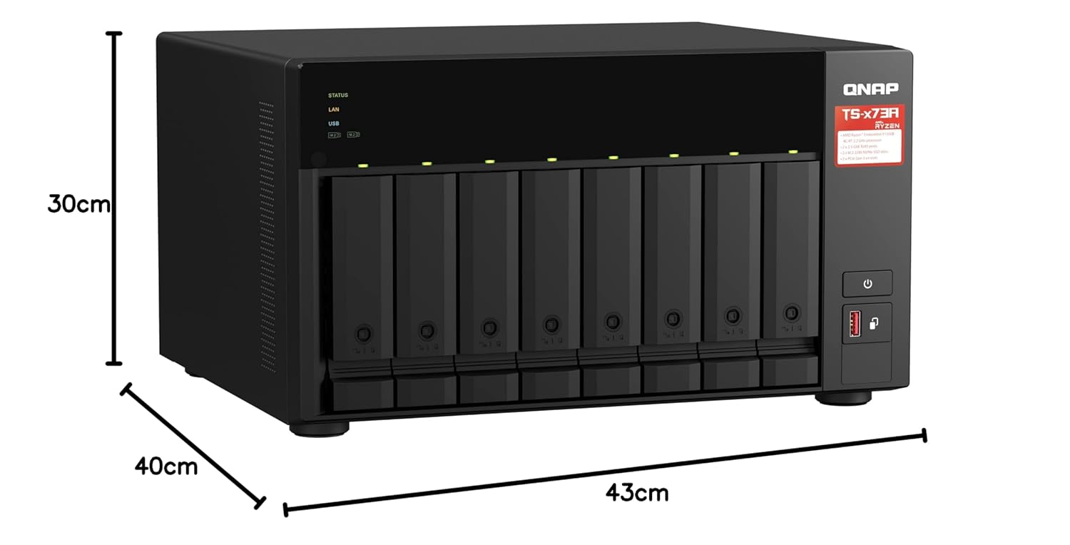 QNAP TS-873A-8G 8 Bay High-Performance NAS with 2 x 2.5GbE Ports and Two PCIe Gen3 Slots