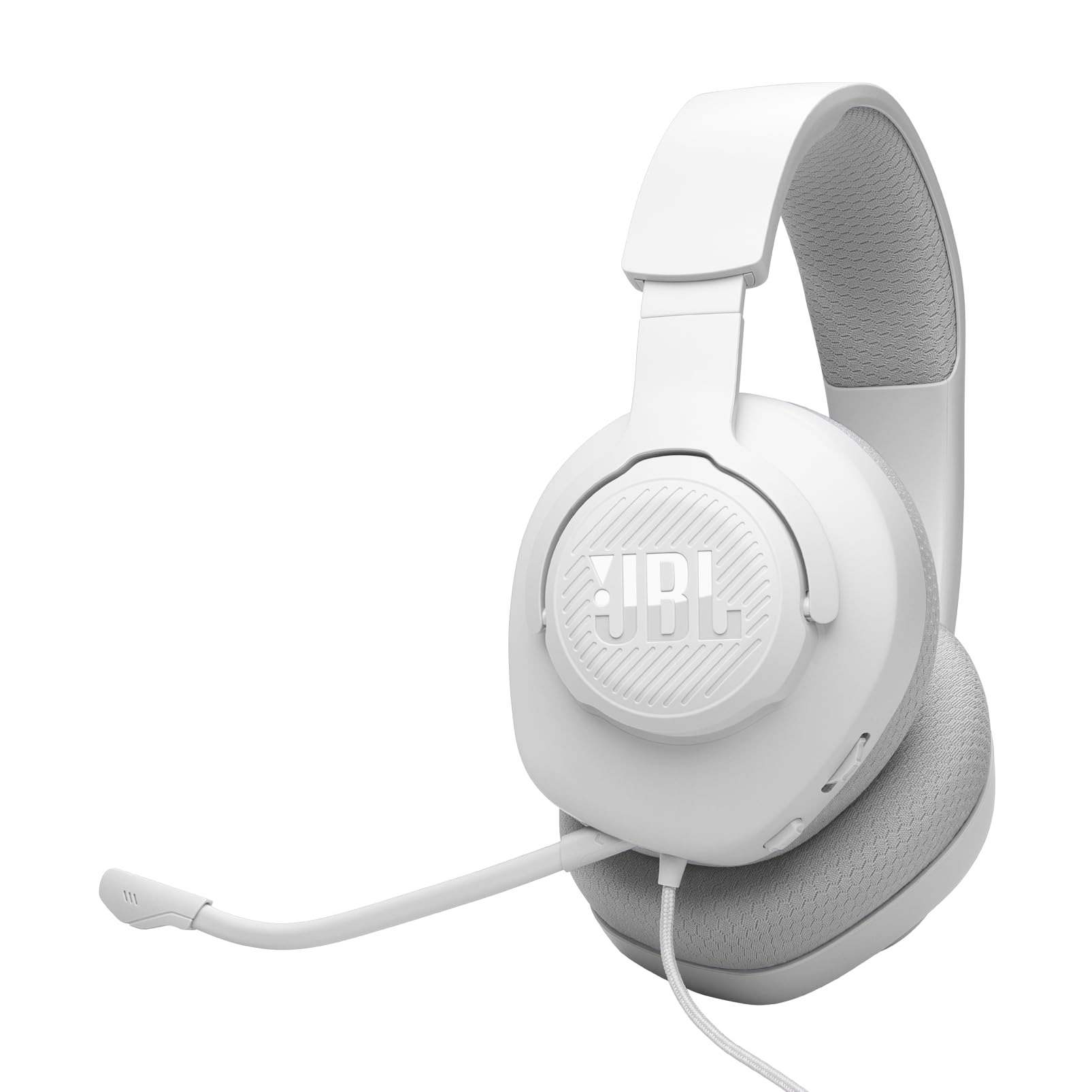 JBL Quantum 100M2 Wired Gaming Headphones, Supports Windows Sonic Spatial Audio, 40mm Realistic Dynamic Drivers, Omnidirectional Detachable Mic, Breathable Memory Foam Cushions, PC/Xbox/PS/3.5mm-Cyan