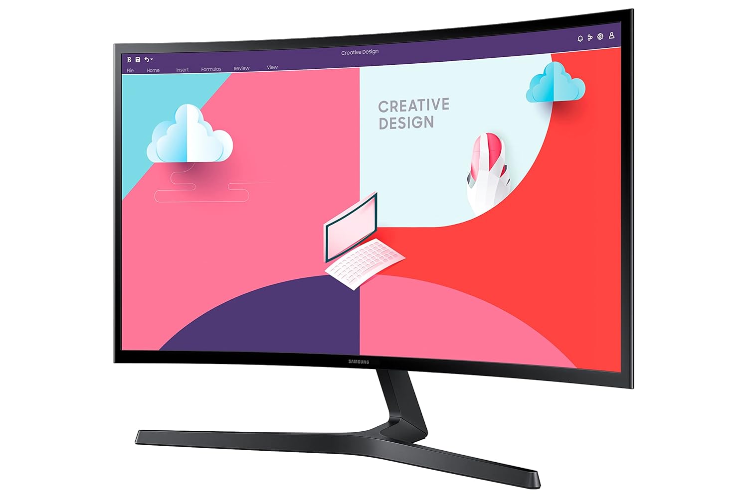 Samsung 27-Inch(68.5Cm) FHD, 1800R Curved 1,920 X 1,080 LCD Monitor, 75Hz, VA Panel, Slim Design, AMD Freesync, Flicker Free, HDMI, Audio Port (LS27C366EAWXXL, Black)