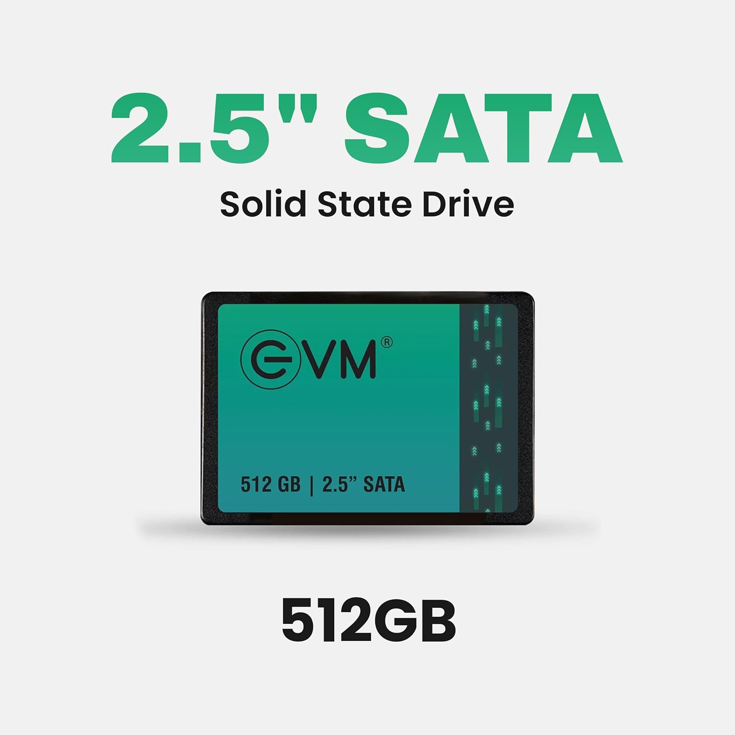 EVM 512GB 2.5-Inch SATA III Internal SSD – 550MB/s Read & 500MB/s Write, 3D NAND, 5-Year Warranty, Laptop & Desktop Solid State Drive (EVM25/512GB)