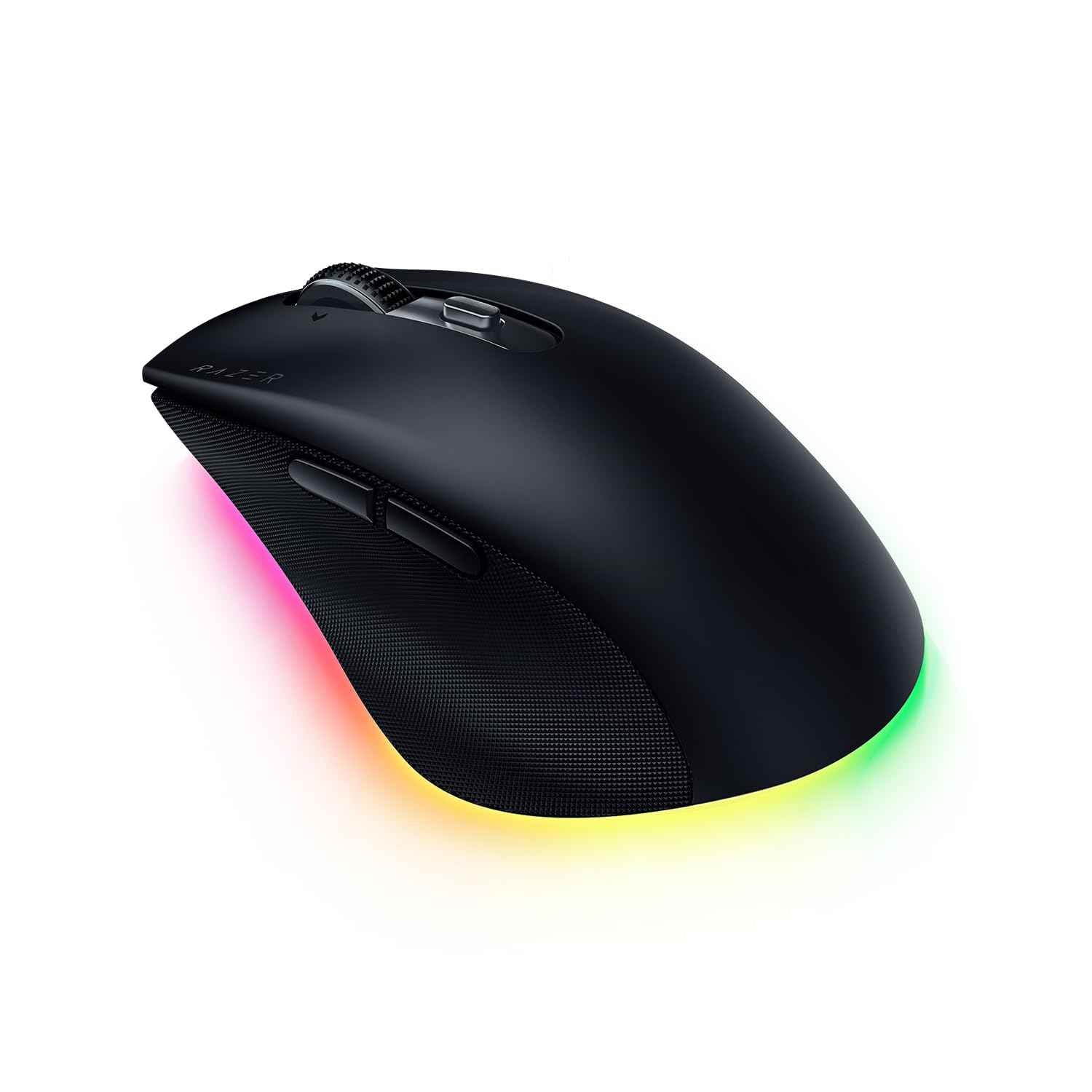 Razer Pro Click V2 Right-Handed Ergonomic Wireless RGB Mouse: HyperSpeed Wireless (2.4 GHz), Bluetooth – up to 3 Hosts, USB-C Wired, Up to 3.5 Months Battery Life, 9 Programmable Buttons - Black