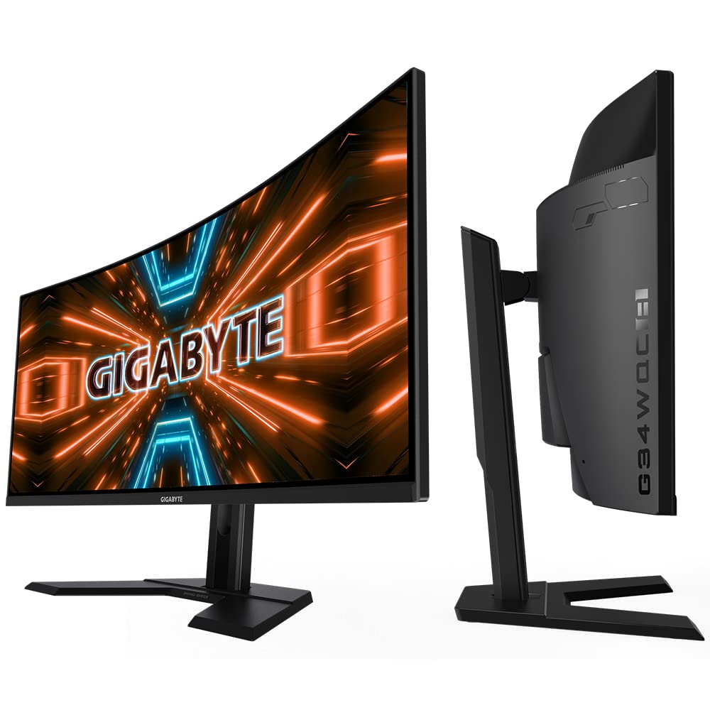 GIGABYTE G34WQC A 34" 144Hz Ultra-Wide Curved Gaming Monitor, 3440 x 1440 VA 1500R Display, 1ms (MPRT) Response Time, 90% DCI-P3, VESA Display HDR400, FreeSync Premium, (G34WQC A)