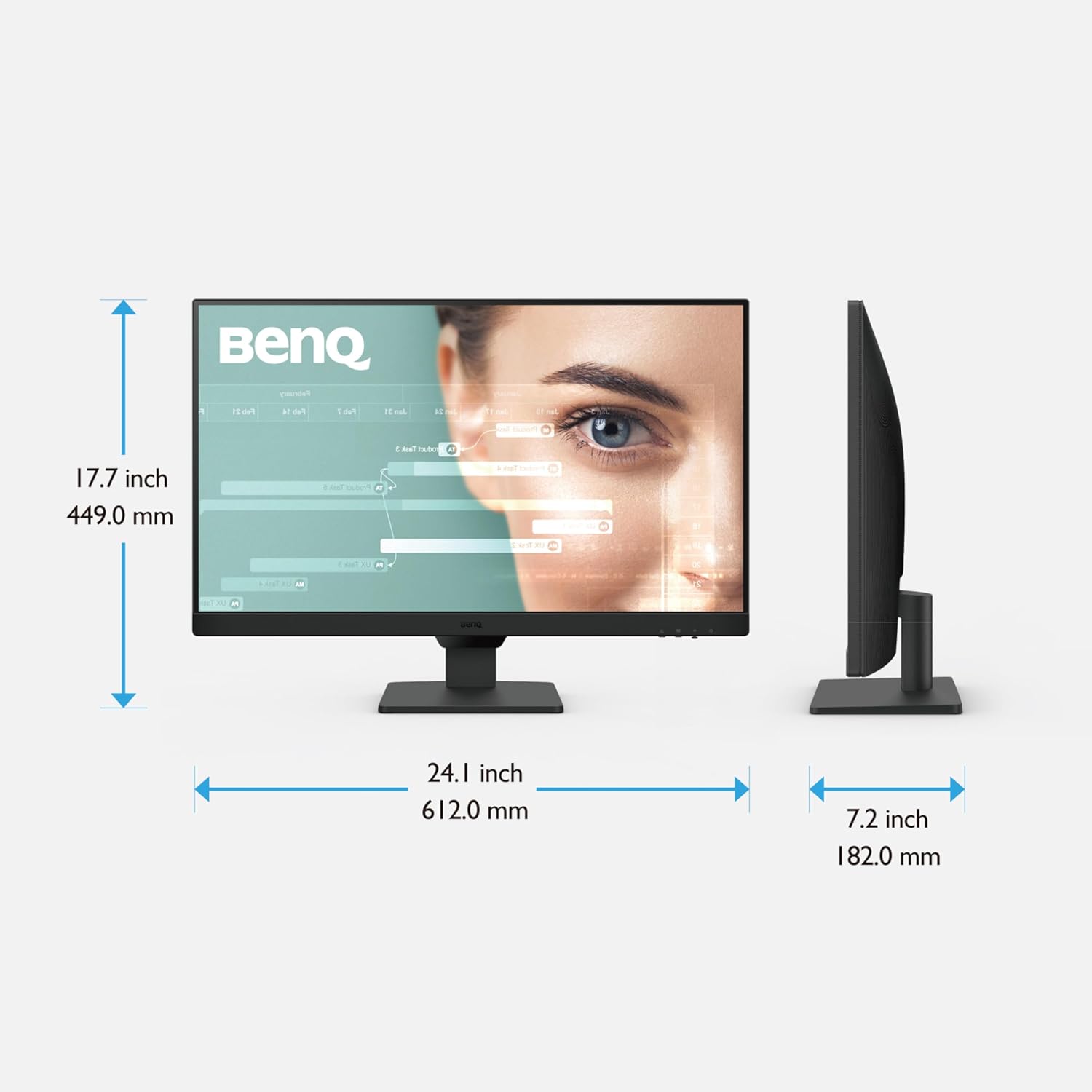 BenQ GW2790 27 Inches 1920X1080P FHD IPS Monitor| 100Hz|99% Srgb|Eye-Careu|Dual HDMI|Display Port|Bezel-Less|Eyesafe|VESA Mediasync|B.I.|Low Blue Light+| Speakers|VESA Wall Mountable(Black)