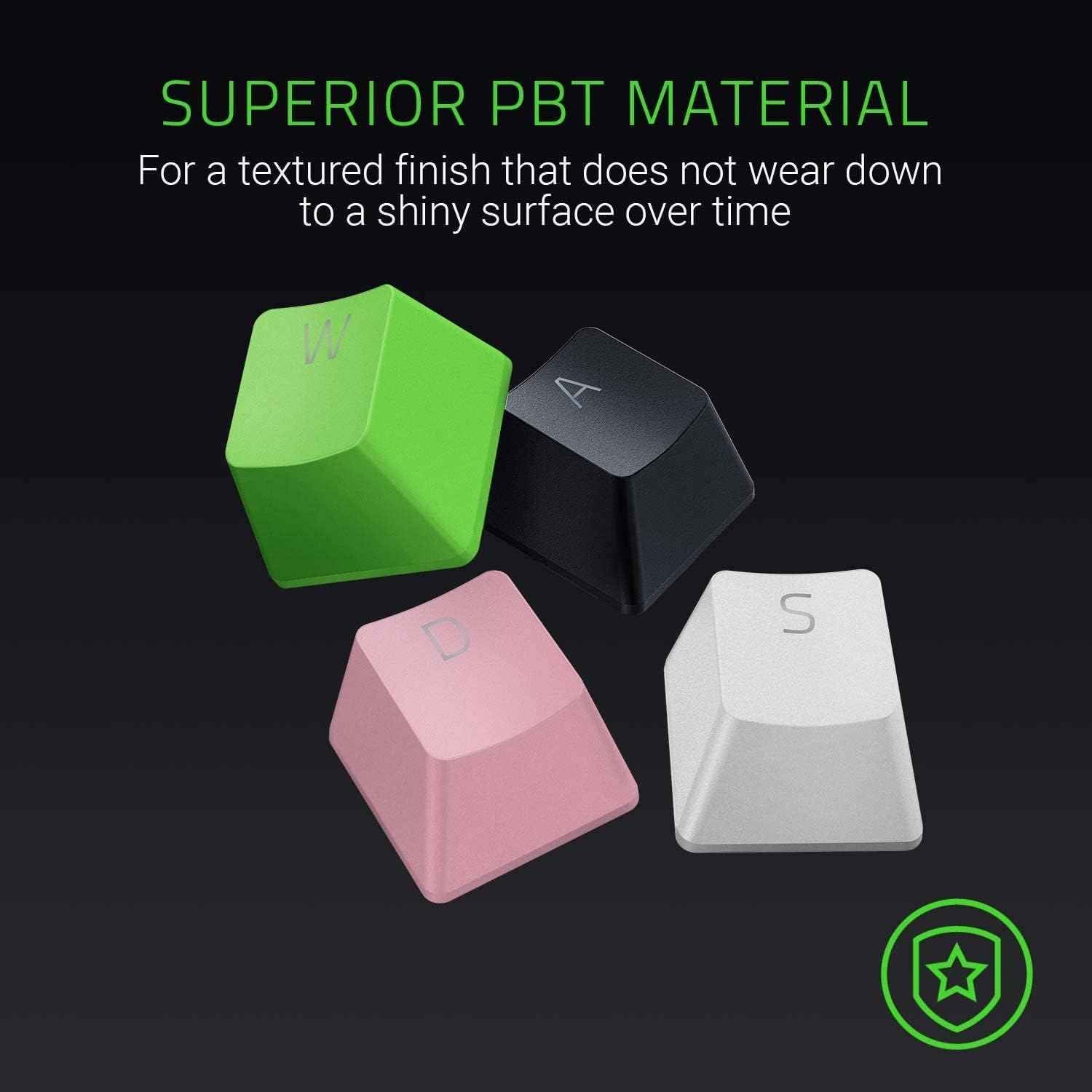 Razer Doubleshot PBT Keycap Upgrade Set for Mechanical and Optical Keyboards - Compatible with Standard 104/105 US and UK Layouts - Green -RC21-01490400-R3M1