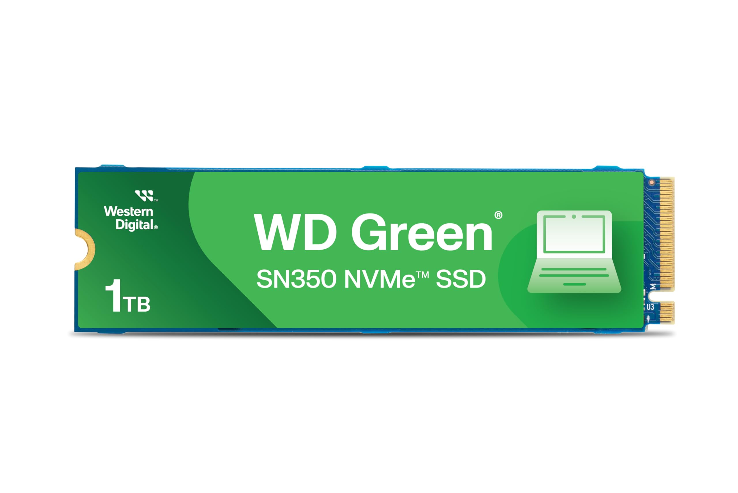 Western Digital WD Green SN350 NVMe 500GB, Upto 2400MB/s, 3 Y Warranty, PCIe Gen 3 NVMe M.2 (2280), Internal Solid State Drive (SSD) (WDS500G2G0C)