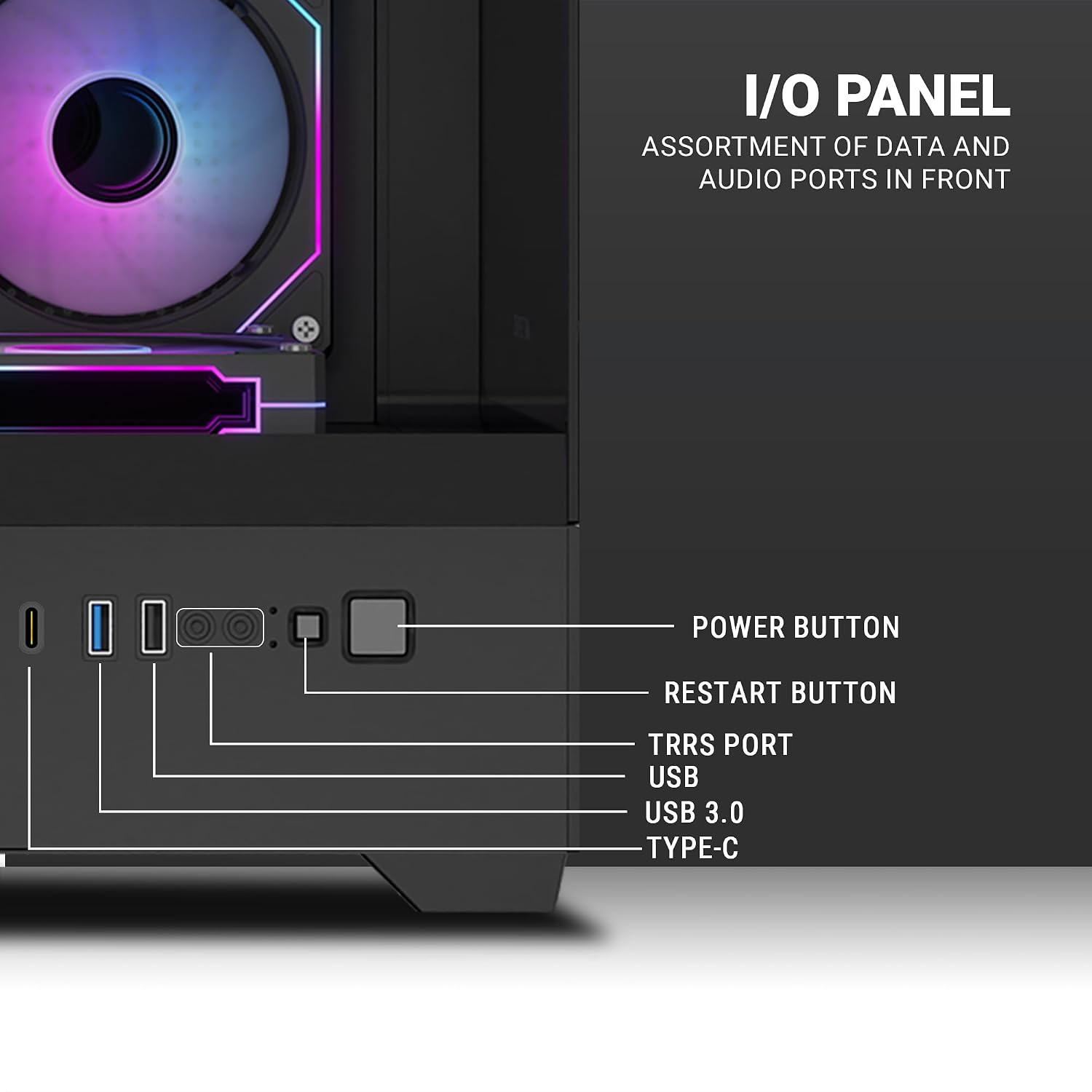 Ant Esports Crystal X6 Lite Mid-Tower Computer Case/Gaming Cabinet - Black | Support E-ATX, ATX, Micro-ATX, Mini-ITX | Pre-Installed 6 ARGB Fans