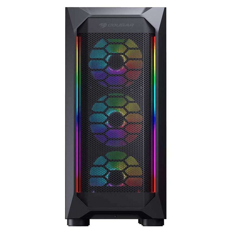 Cougar MX410 Mesh-G RGB Powerful Airflow and Compact Mid-Tower Case (Black)
