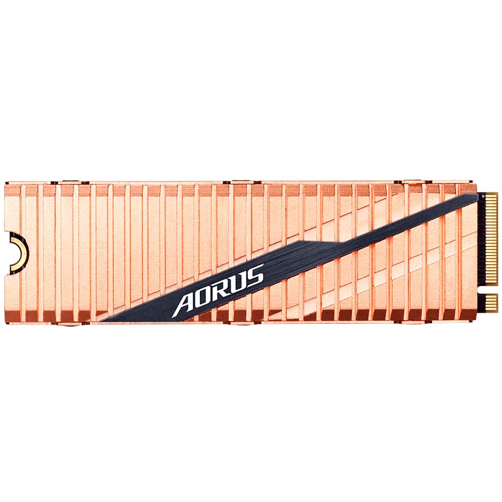 GIGABYTE AORUS NVMe Gen4 M.2 2TB PCI-Express 4.0 Interface High Performance Gaming, Full Body Copper Heat Spreader, Toshiba 3D NAND, DDR Cache Buffer, 5 Year Warranty SSD GP-ASM2NE6200TTTD