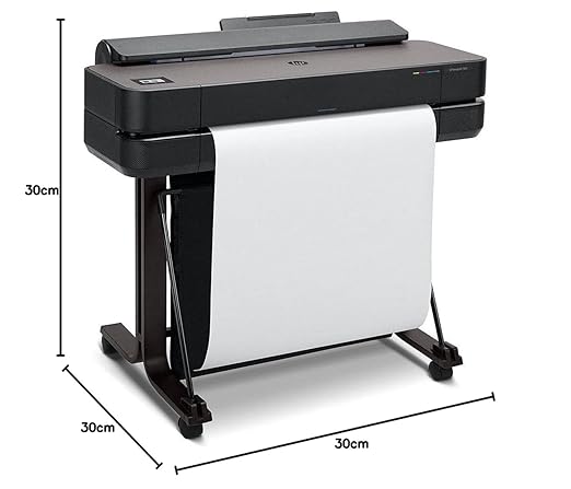 HP DesignJet T650 Large Format 24-inch Plotter Printer, with Roll Cover, Auto Sheet Feeder, Media Bin & Stand (5HB08A) - Zapnet.in