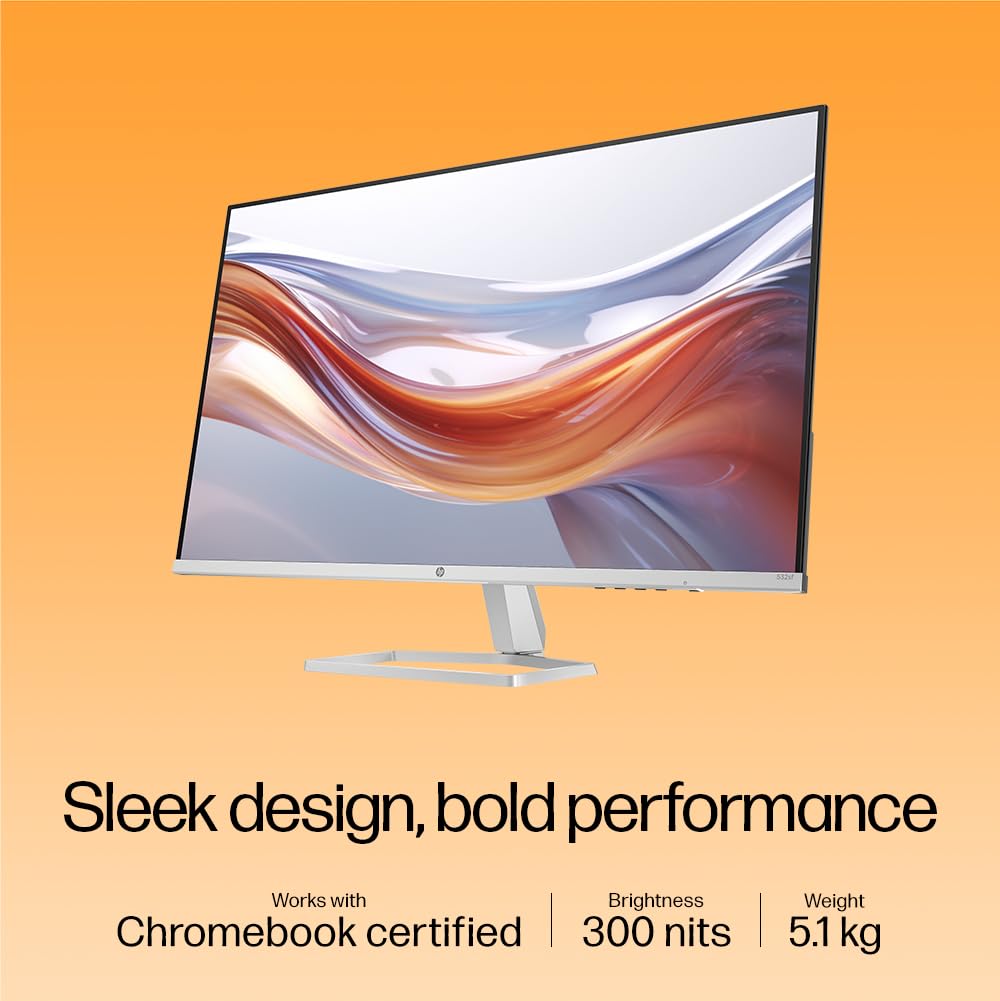 HP Series 5 31.5 inch FHD Monitor - 532sf, 31.5inch(80cm),FHD (1920 x 1080),300 Nits,Anti-Glare, Eye Ease,5.1kg