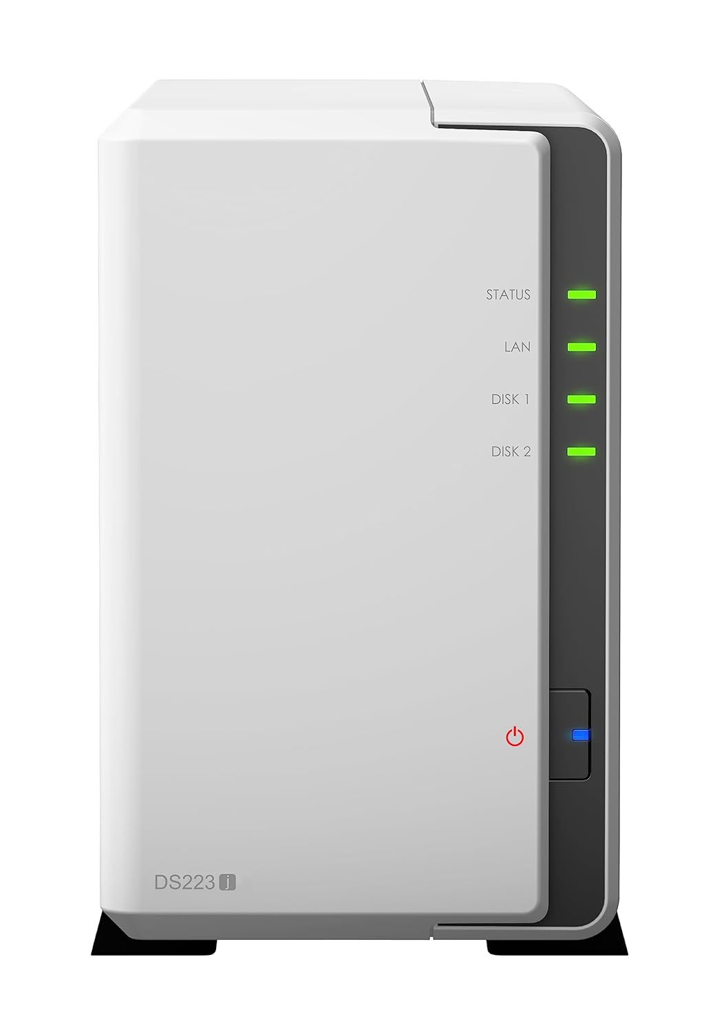 Synology DS223j 2-Bay Diskstation NAS (Realtek RTD1619B 4-Core 1.7 GHz 1GB DDR4 Ram 1xRJ-45 1GbE LAN-Port)