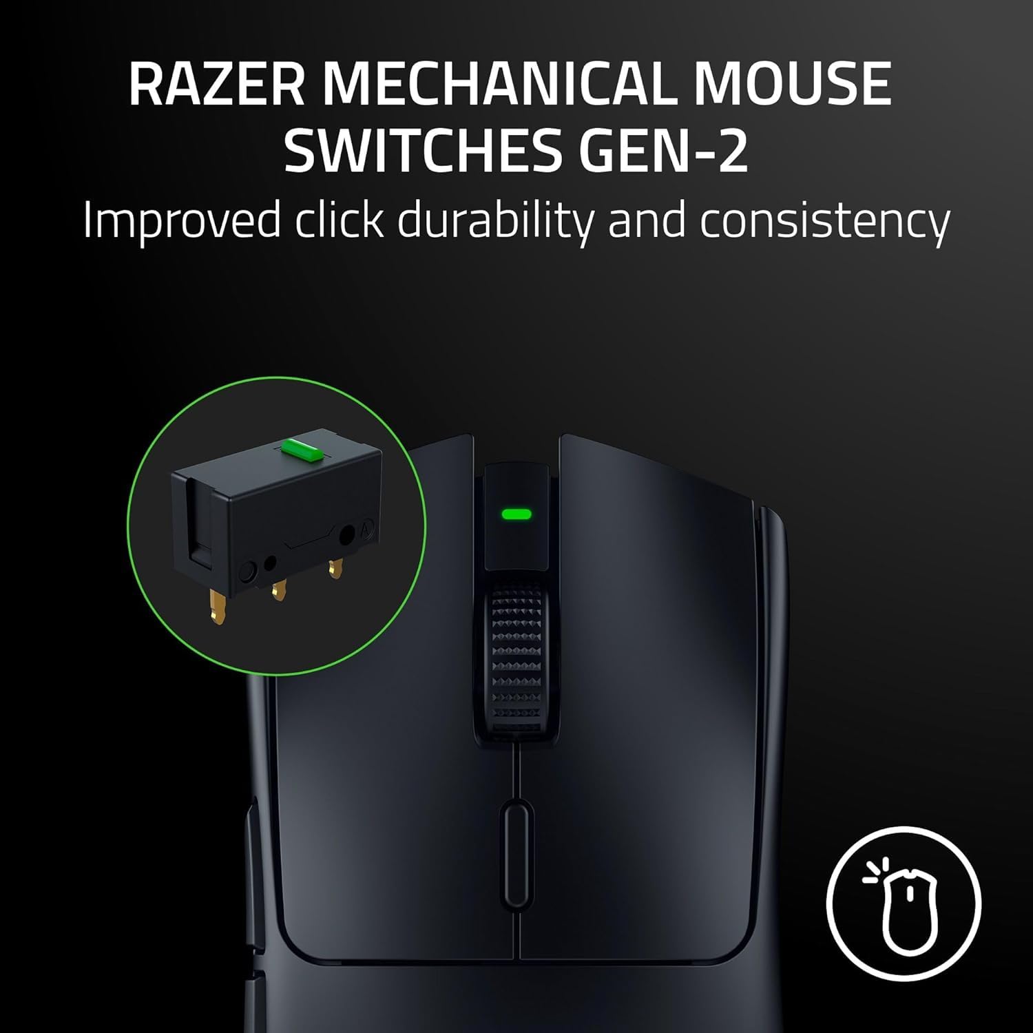 Razer Viper V3 HyperSpeed Wireless Esports Gaming Mouse: 82g Lightweight Design- 30K DPI Optical Sensor- Up to 280 Hr Battery Life-Mechanical Switches Gen-2-Classic Black-RZ01-04910100-R3M1