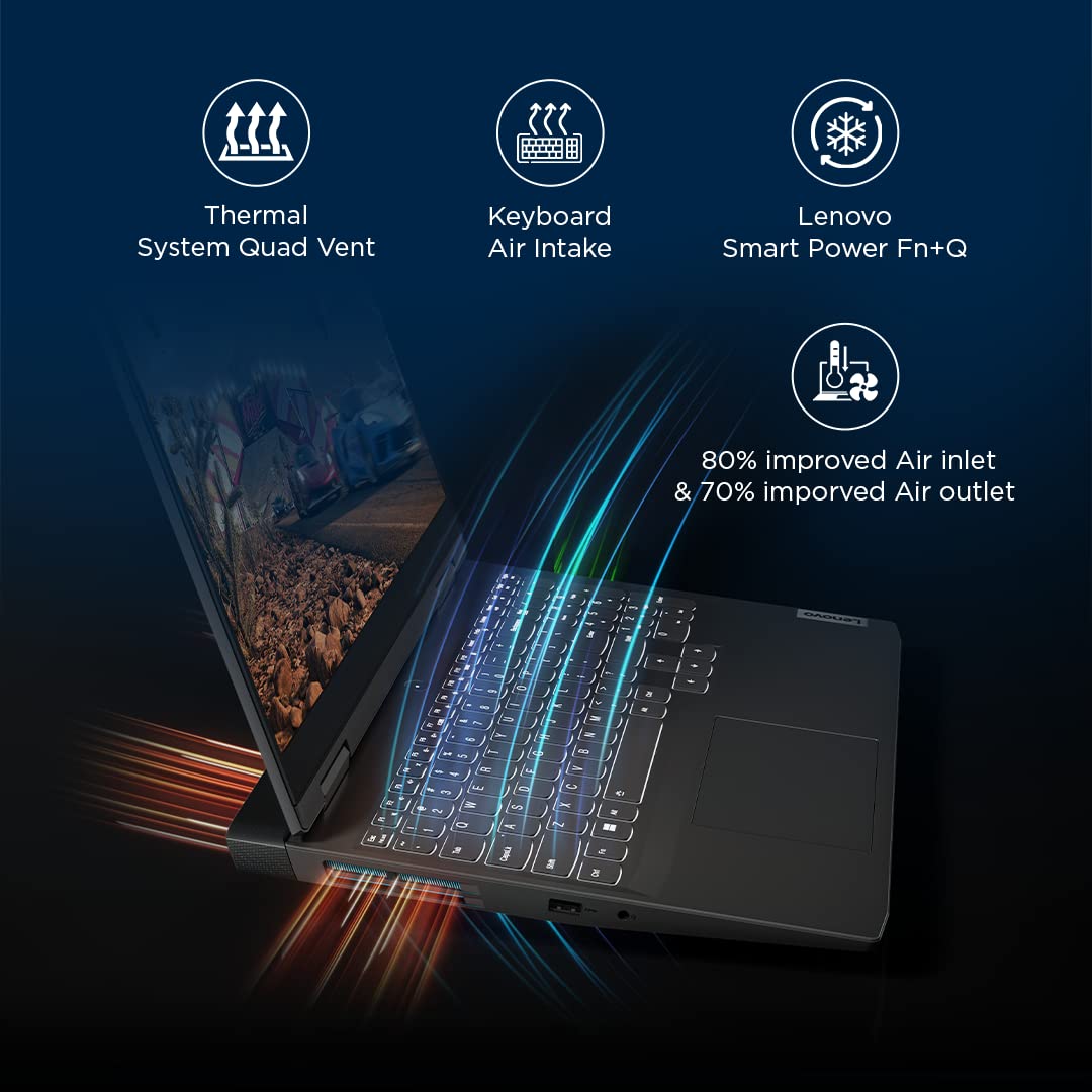 Lenovo IdeaPad Gaming 3 12th Gen Intel Core i5 12450H 15.6" (39.62cm) FHD IPS 120Hz Gaming Laptop (16GB/512GB SSD/Win11/Office 21/NVIDIA RTX 3050 4GB/Alexa/3 Mon Game Pass/Onyx Grey/2.3Kg), 82S9017TIN