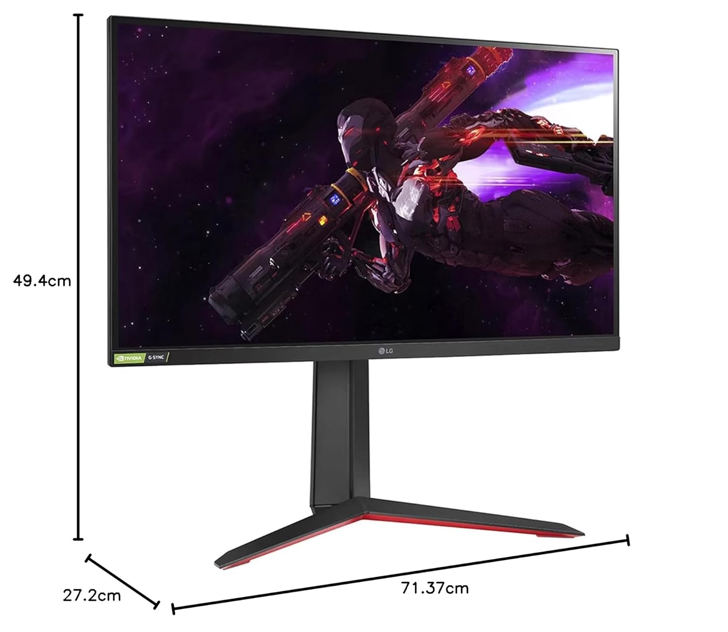 LG 32" Ultragear™ IPS UHD (2560 X 1440) Gaming Monitor, Incredible Speed @1ms (GtG), 165Hz, NVIDIA G-Sync™ and AMD FreeSync Premium, Height/Pivot/Tilt Adjustment, HDMI, DP, HP Out, 32GP750 (Black)