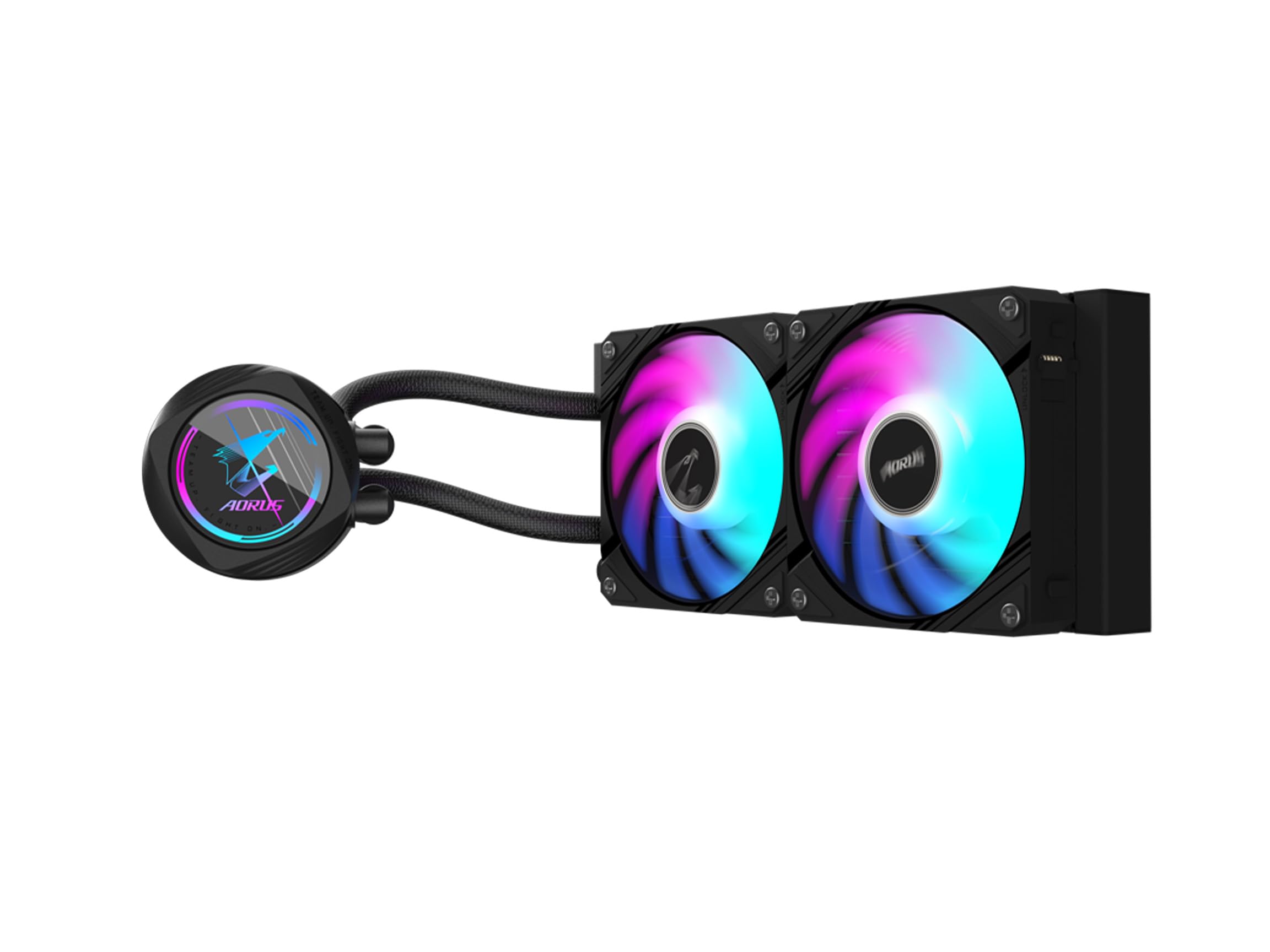 AORUS WATERFORCE II 360 ICE Liquid CPU Cooler, 360mm Radiator with 3x120mm Low Noise ARGB Fans, Compatible with Intel LGA1851, LGA1700, and AMD AM5 (GP-AORUS WATERFORCE II 360 ICE)