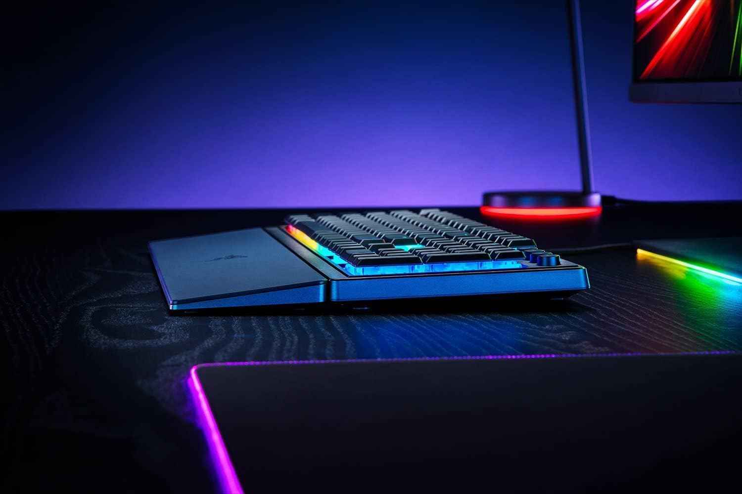 Razer Ornata V3 Gaming Keyboard: Low-Profile Keys - Mecha-Membrane Switches - 10-Zone RGB Lighting - Spill-Resistant - Magnetic Wrist Wrest - Classic Black - Rz03-04460100-R3M1, Wired