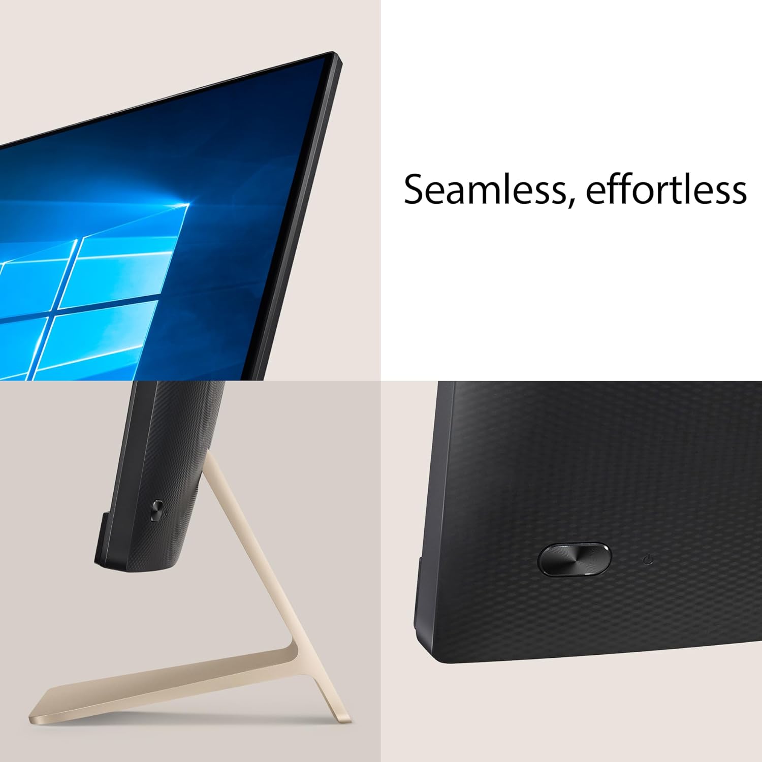 ASUS Vivo AiO V222, 4 core Intel Pentium Silver J5040, 21.5" (54.61cm), All-in-One Desktop (8GB/256GB SSD/Win11/1Year McAfee Security/Wired Keyboard & Mouse Included/Black/4.8 kg), V222GAK-BA034W