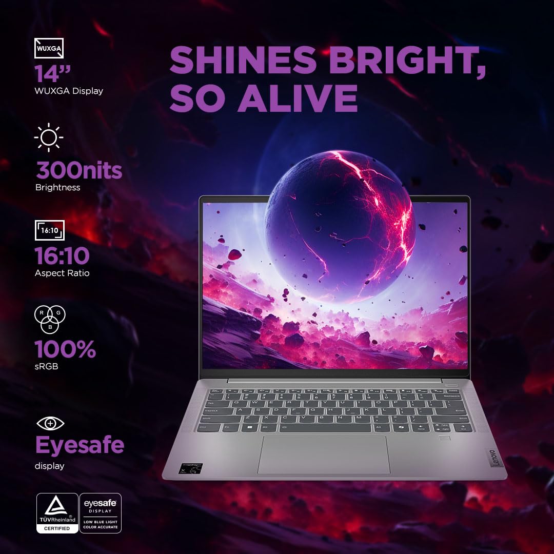 Lenovo IdeaPad Slim 5 Snapdragon X Plus X1P-42-100, Copilot+ AI PC (Qualcomm Adreno iGPU/45TOPS/16GB RAM/1TB SSD/WUXGA IPS Display/14(35.5cm)/Win 11/MS Office 2021/Grey/1.89Kg), 83HL0035IN AI Laptop