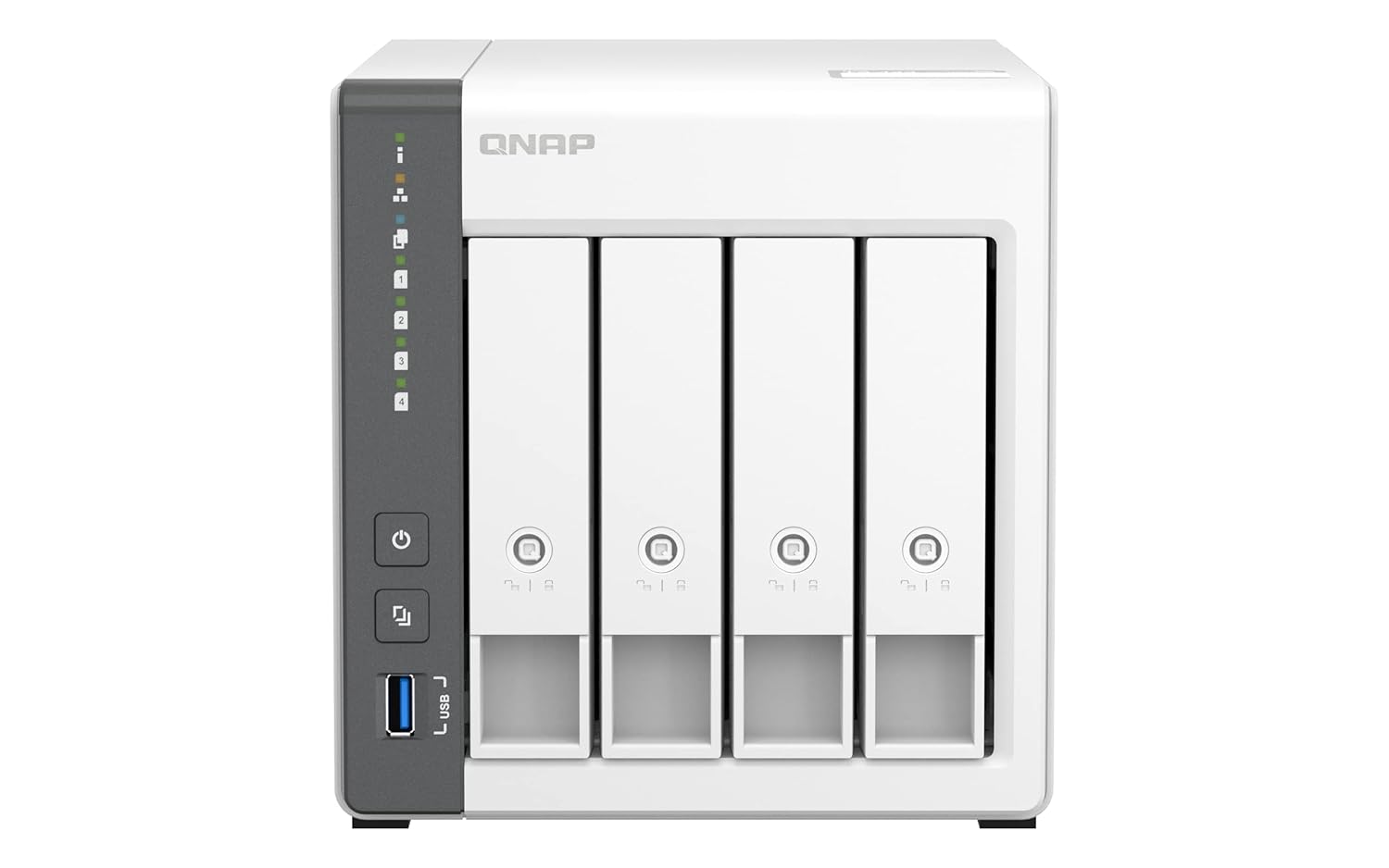 QNAP TS-433-4G 4 Bay NAS with Quad-core Processor, 4 GB DDR4 RAM and 2.5GbE + GbE LAN Network (Diskless) White