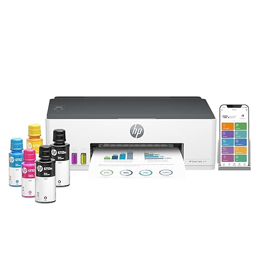 HP Smart Tank 210 Single Function WiFi Colour Printer (Upto 8K Black and 6000 Colour Pages - Zapnet.in