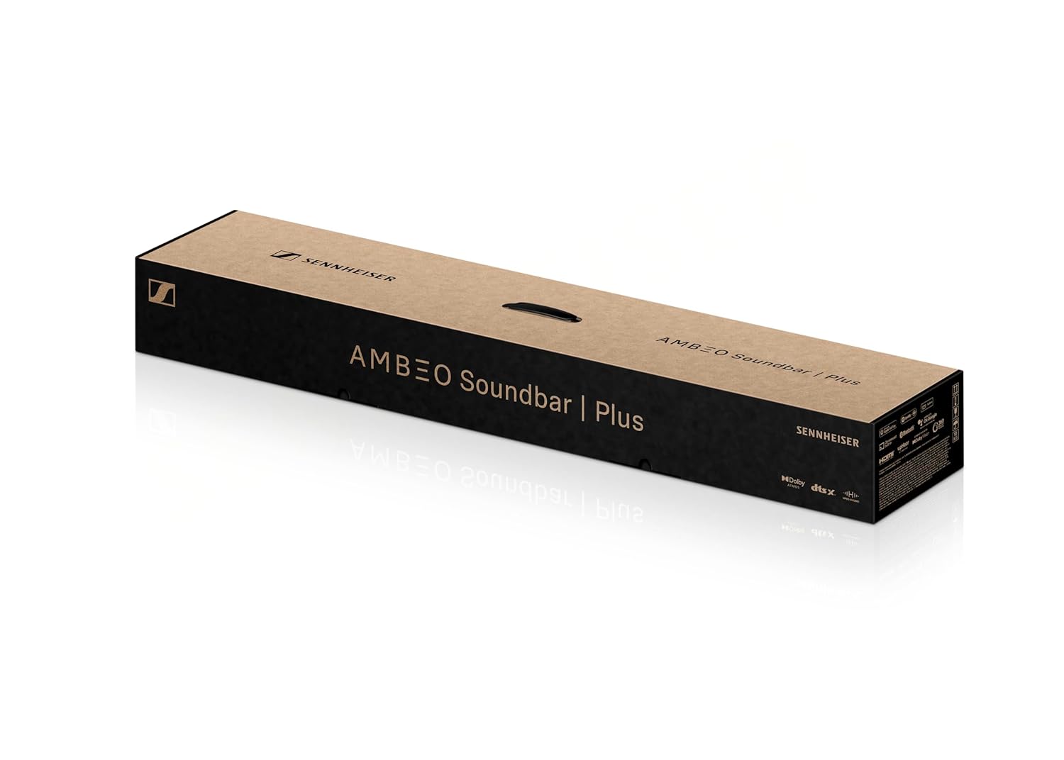 Sennheiser AMBEO Soundbar Plus - 400 Watts with Immersive 3D Surround Sound, Virtual 7.1.4 Speaker Setup, Built-in 4 Dual Subwoofers, Alexa Built-in and Dolby Atmos, 2 Years Warranty
