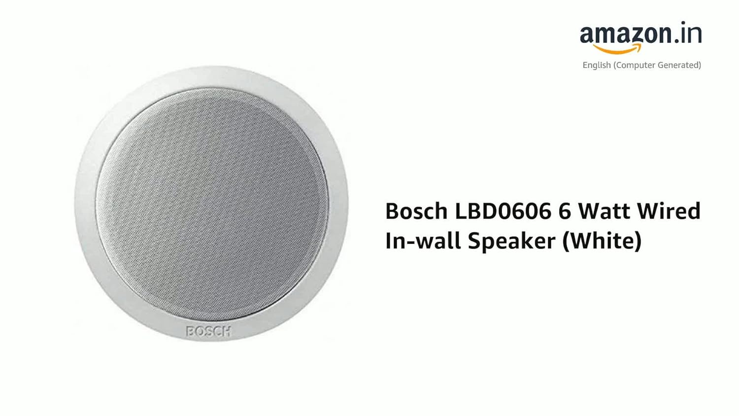 Bosch LBD0606 9W Wired in-Ceiling Speaker - White