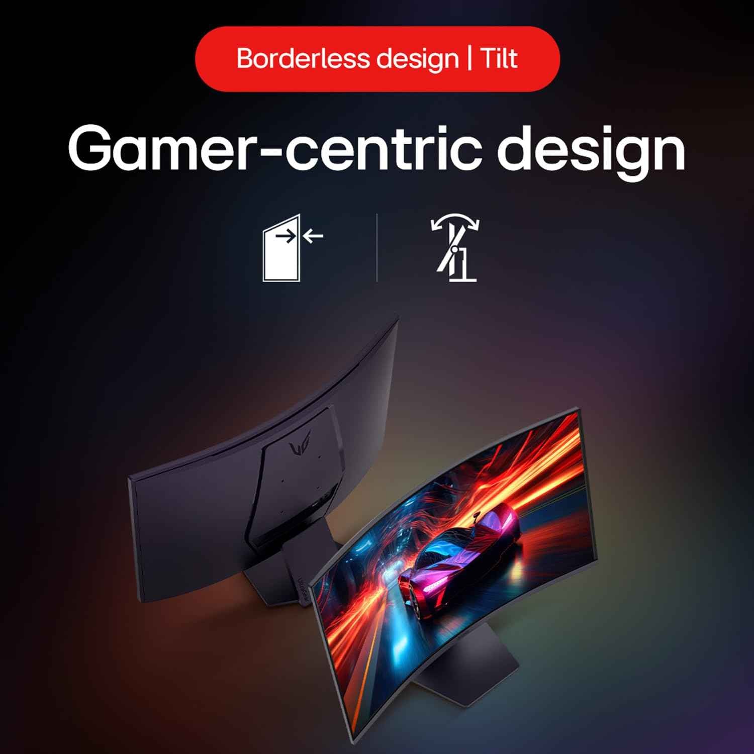 LG Ultragear™ 32GS60QC (32 inch) QHD 1000R Curved Gaming Monitor (2560 x 1440) with 180Hz, 1ms, AMD FreeSync™, HDR10, VESA Certified, HDMIx2 DisplayPort, 3-Side virtually Borderless