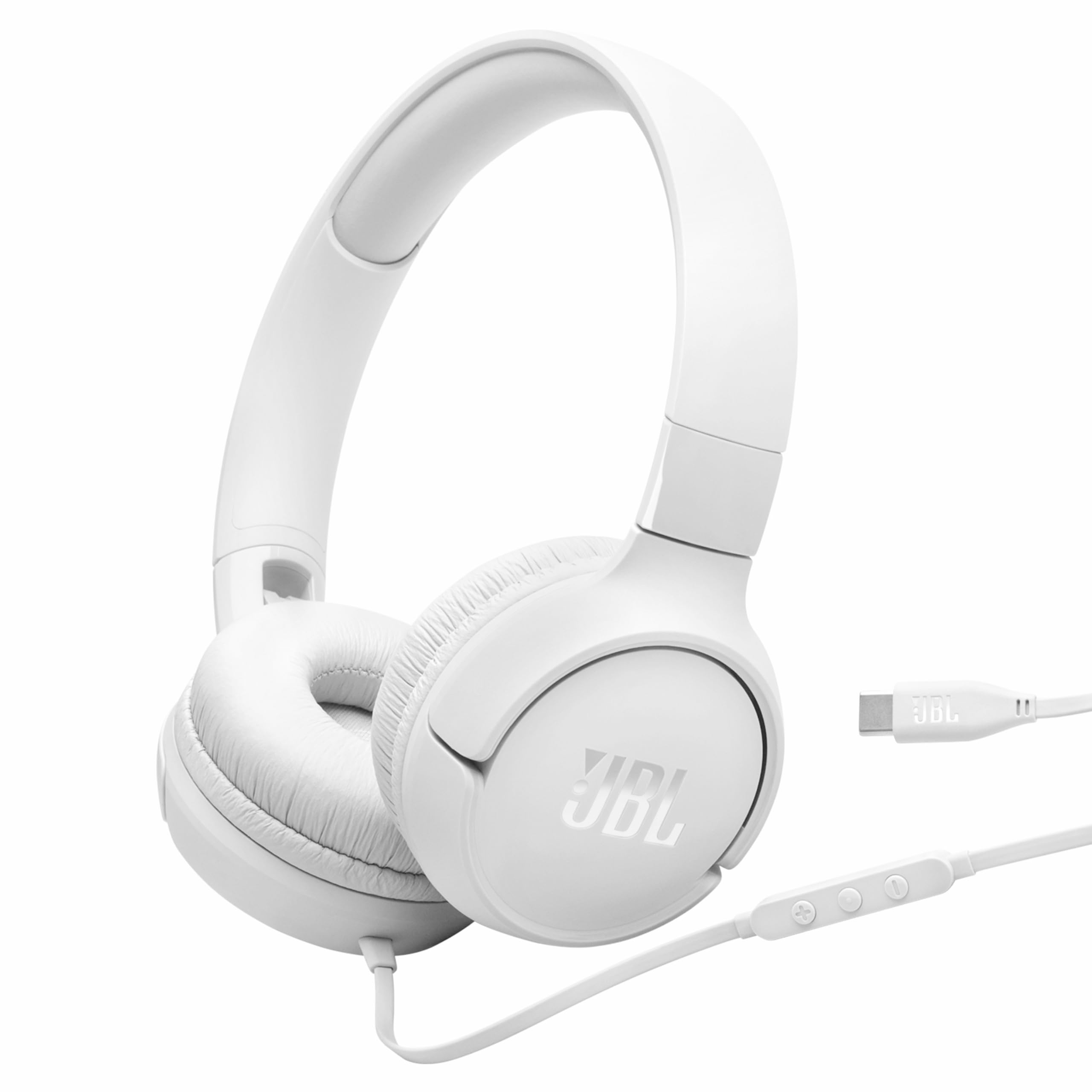 JBL Tune 520C On Ear Type C Wired Headphone, Pure Bass Sound,3-Button Remote with Microphone,Comfort Fit and Foldable Design(Blue)