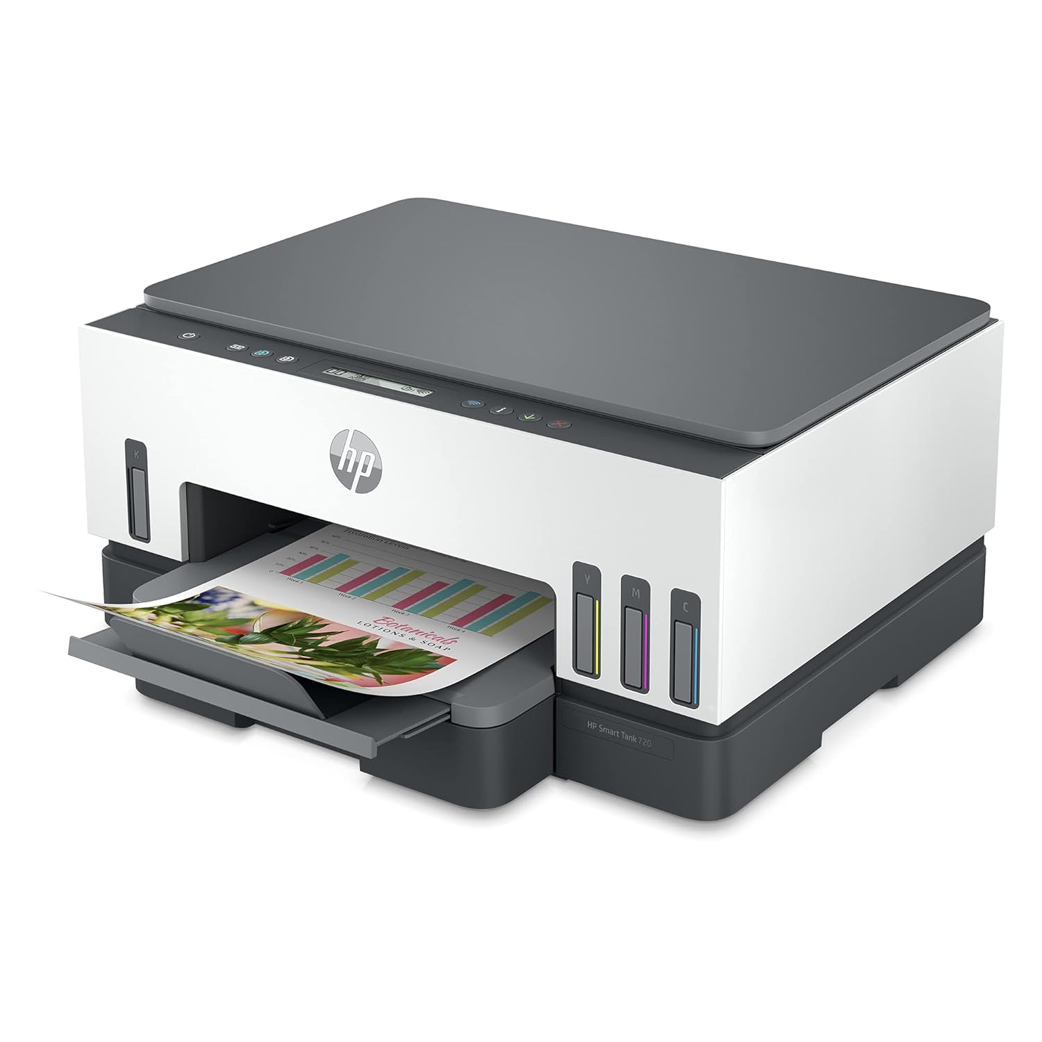 HP Smart Tank 720 All-in-One Auto Duplex WiFi Colour Printer, Print, Scan & Copy for Office, White