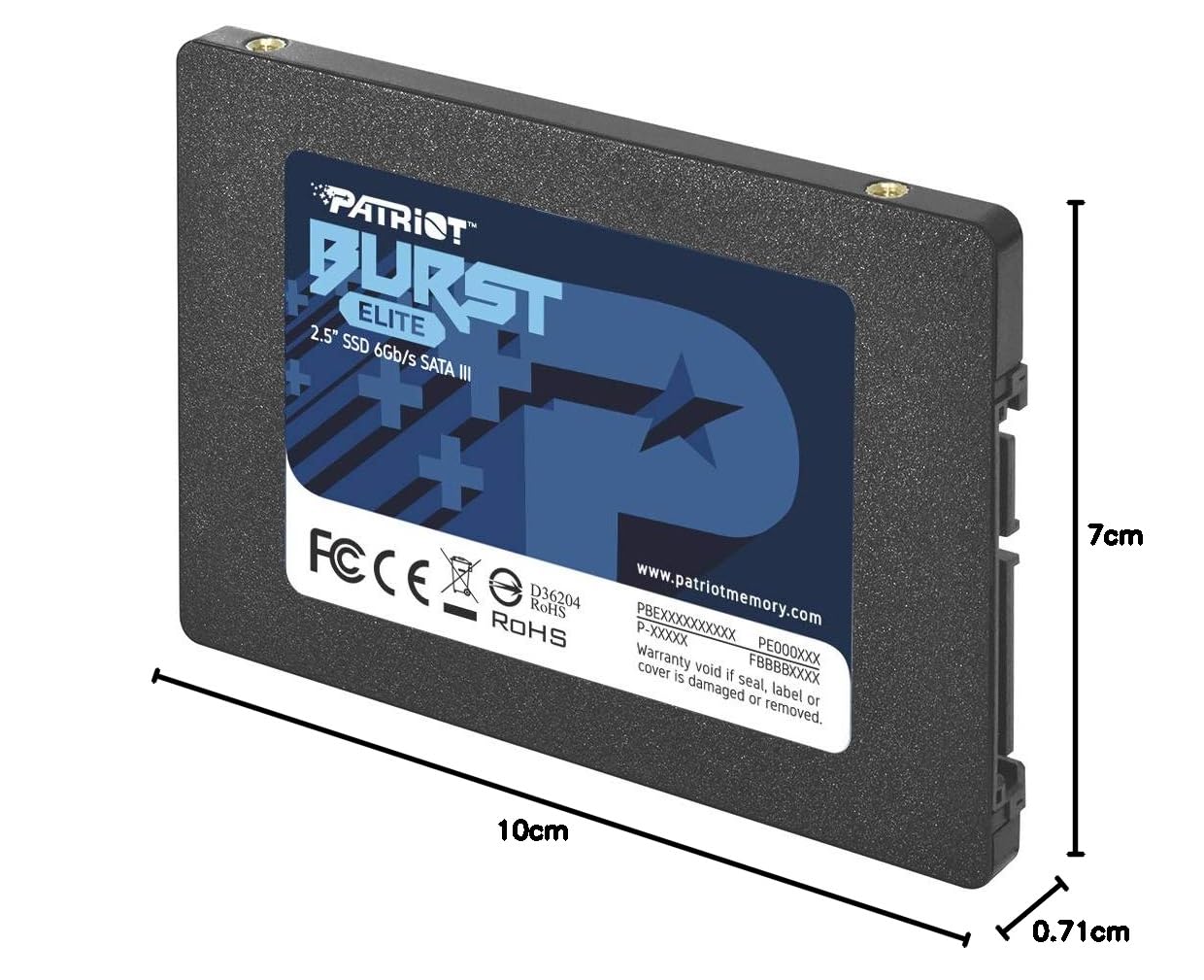 Patriot Memory Burst Elite SATA 3 240GB SSD 2.5 Inch Solid State Drive PBE240GS25SSDR