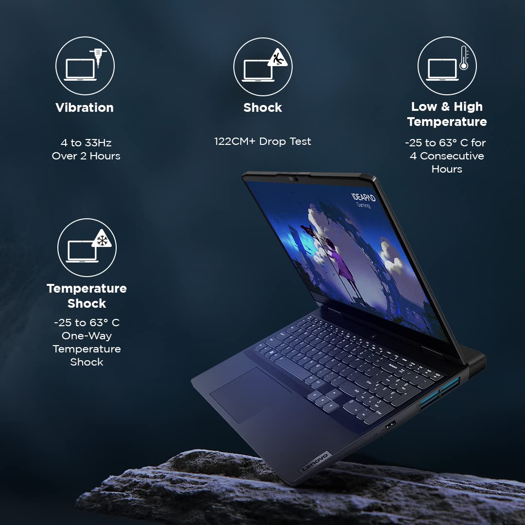 Lenovo IdeaPad Gaming 3 12th Gen Intel Core i5 12450H 15.6" (39.62cm) FHD IPS 120Hz Gaming Laptop (16GB/512GB SSD/Win11/Office 21/NVIDIA RTX 3050 4GB/Alexa/3 Mon Game Pass/Onyx Grey/2.3Kg), 82S9017TIN