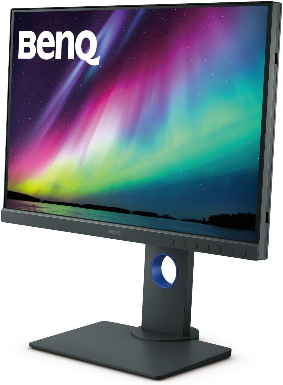 BenQ SW240 24" 1920x1200 IPS 16:10 WUXGA Monitor| 99% Adobe RGB| 100% sRGB| 95% DCI-P3| Pantone Validated|Calman Verified|Delta E<2|H/W Calibration|3D-LUT| HDMI|DP|USB|DVI-DL|Shading Hood|(Grey)
