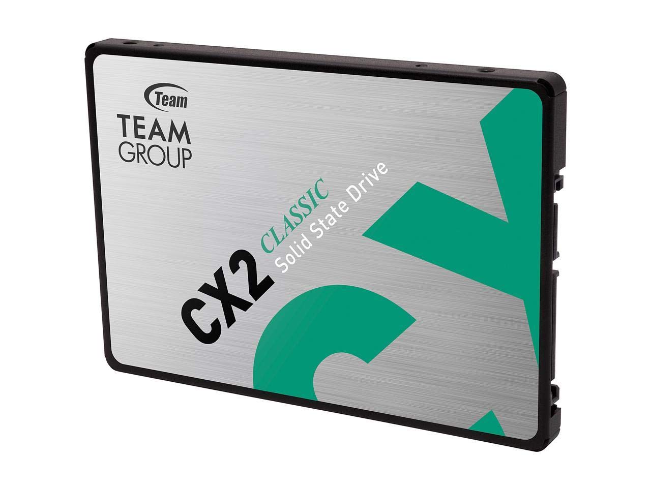 TEAMGROUP CX2 512GB 2.5-inch SATA III Internal Solid State Drive with Read/Write Speed Upto 530/470MB/s and Powerful Wear-Leveling Technology
