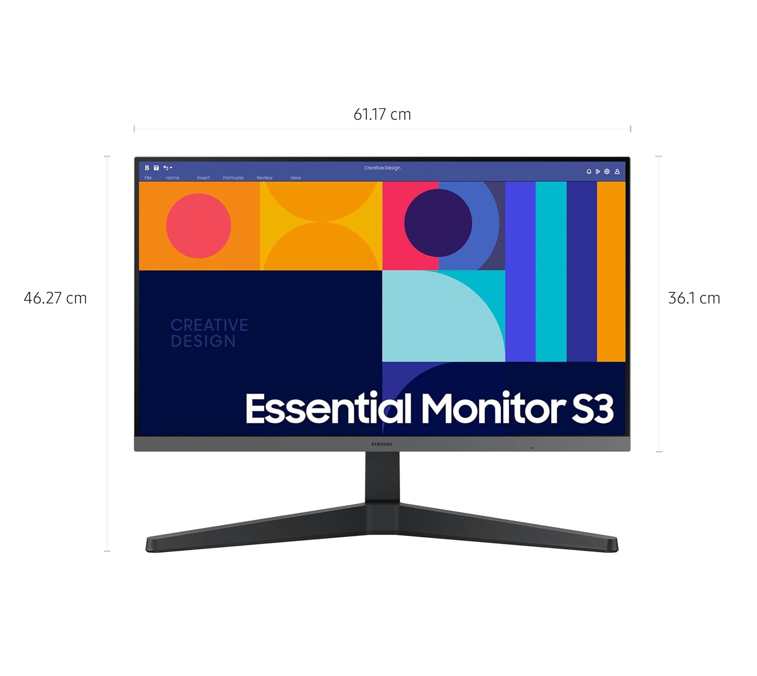Samsung 27-inch (68.59cm) FHD, IPS, 100 Hz, 1920 x 1080 Flat Monitor, Bezel Less Design, AMD FreeSync, Flicker Free, HDMI, Display Port (LS27C330GAWXXL, Black)
