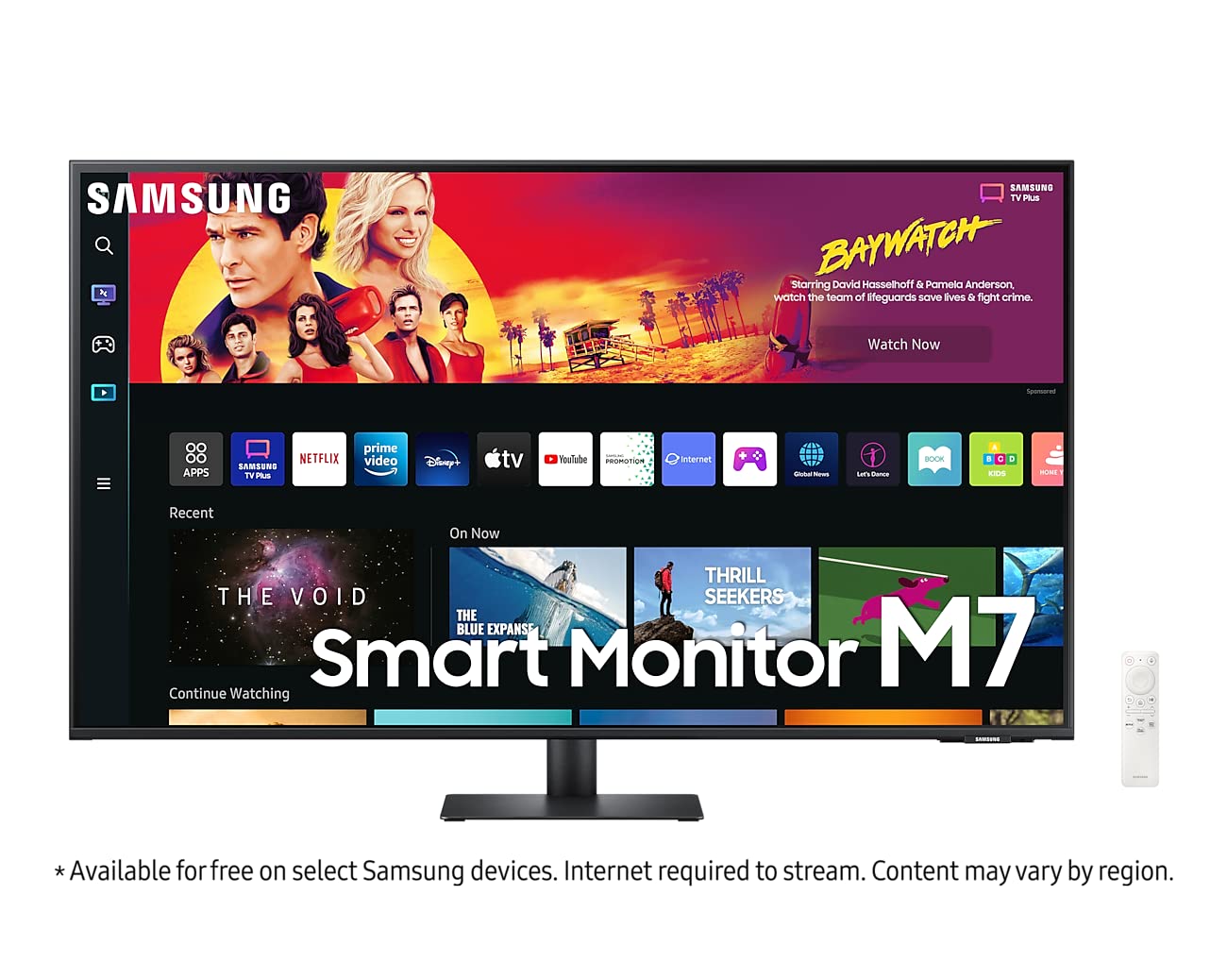Samsung 107.90 Cm (43 Inch) H 4K Smart Monitor With Netflix, Youtube, Prime Video And Apple Tv Streaming (Ls43Bm702Uwxxl, Black), LCD