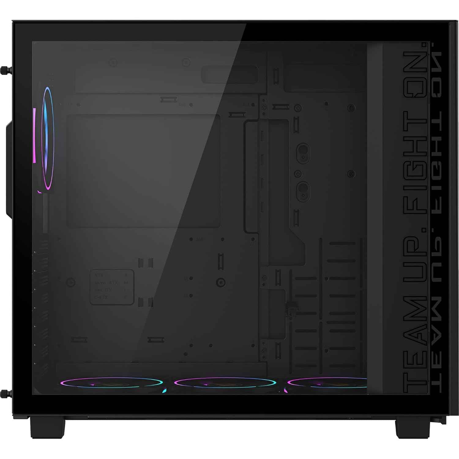 GIGABYTE GB-AC400G Mid Tower Gaming Cabinet | Mesh Front Panel | Tempered Glass Side | Supports ATX, Micro ATX, Mini ITX | Pre-Installed 4 Fans | USB 3.0 | High Airflow – Black