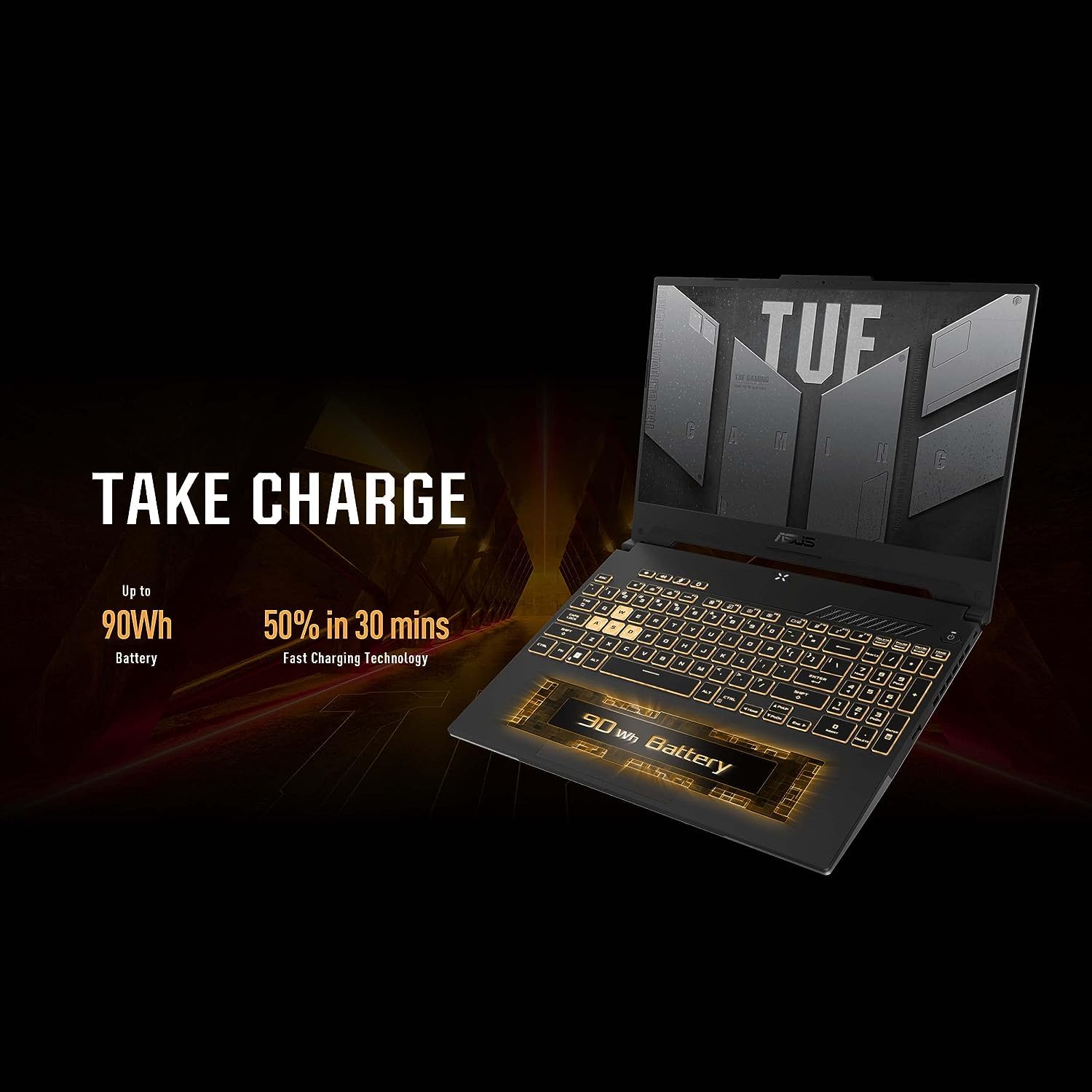ASUS TUF Gaming F15 12th Gen, Intel Core i7-12700H Gaming Laptop(NVIDIA RTX 3050-4GB/95W TGP/16GB RAM/1TB SSD/FHD/15.6"/144Hz/RGB KB/90WHr/Windows 11/Office 2021/Mecha Gray/2.20 Kg) FX577ZC-HN192WS