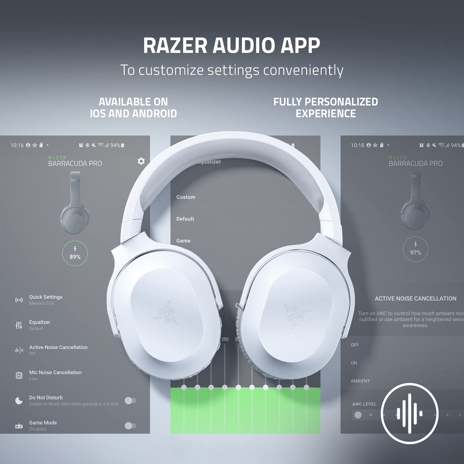 Razer Barracuda X (2022) - Wireless Multi-Platform Gaming and Mobile Headset - Mercury White - Frml Packaging Rz04-04430200-R3M1 - Over Ear