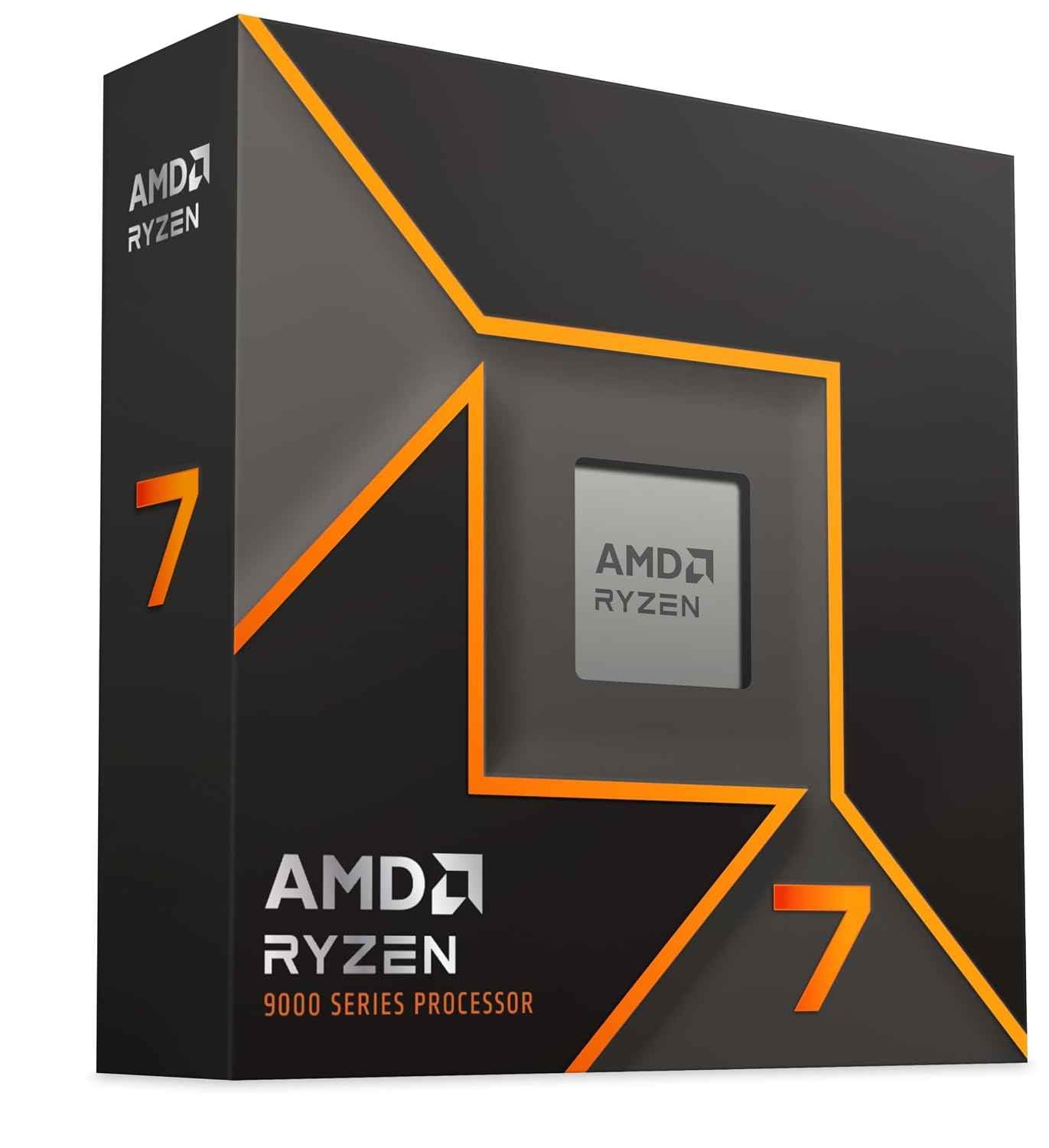 AMD Ryzen 7 9700X Desktop Processor with Integrated Radeon Graphics, 8 cores 16 Threads 32 MB Cache Base Clock 3.8 GHz Up to 5.5 GHz AM5 Socket System Memory DDR5,65W TDP - 100-100001404WOF
