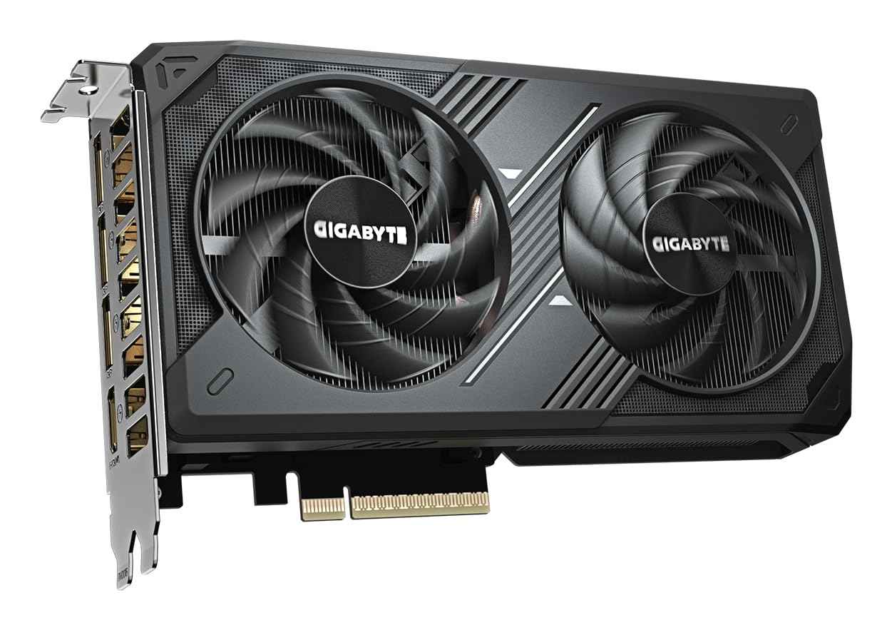 Gigabyte GeForce RTX 5060 WINDFORCE 8G Graphics Card - 8GB GDDR7, 128bit, PCI-E 5.0, 2497 MHz Core Frequency, 3 x DisplayPort, 1 x HDMI, GV-N5060WF2-8GD