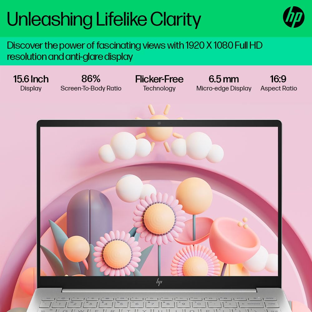 HP 15 Pavilion AMD Ryzen 5 7530U, 15.6-inch FHD, 8GB DDR4, 512GB SSD, AMD Radeon Graphics, 720p HD Camera, Backlit KB, Audio by B&O (Win 11 Home, MSO 2021, Silver, 1.75 kg), eh3036AU / EH2050AU