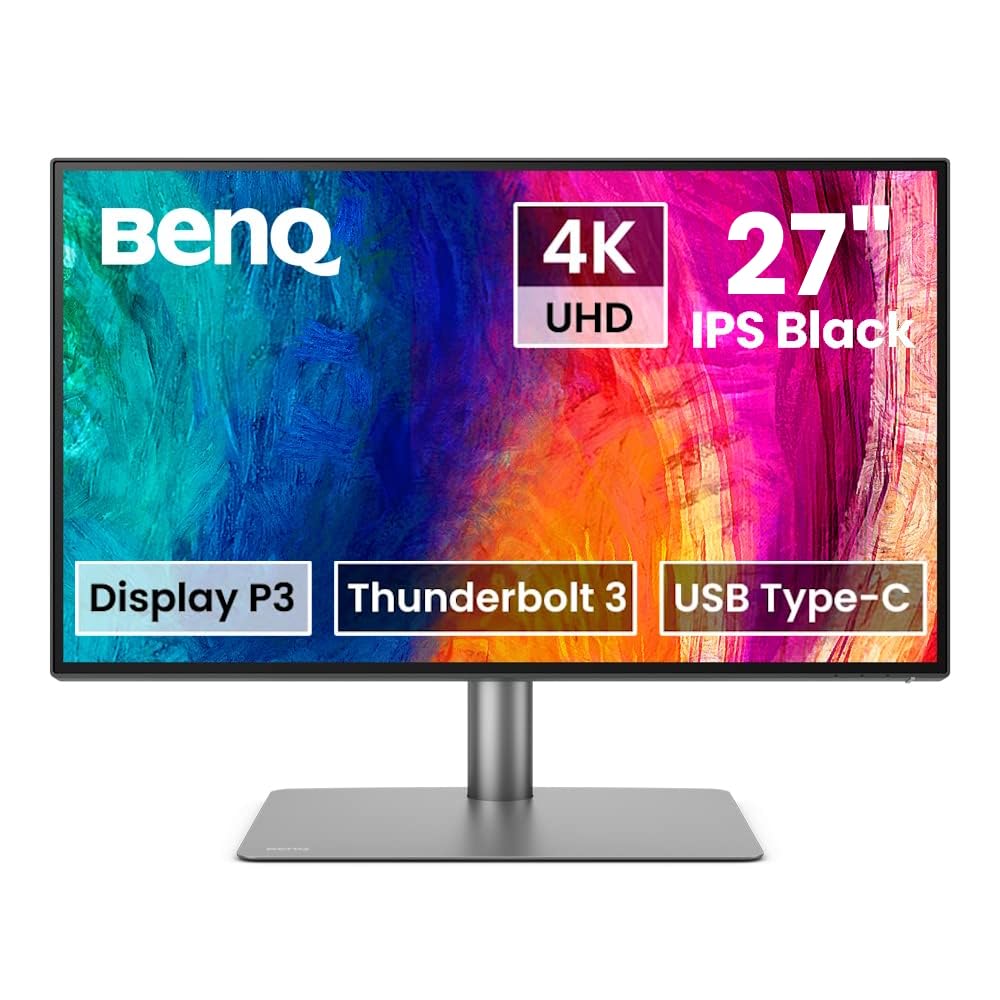 BenQ PD2706U 27"(68cm) IPS HDR10 4K Monitor|99% Rec709| 99% sRGB|95% P3|Pantone Skintone| Calman Verified|CAD/CAM & Animation Mode|KVM|Auto Pivot|PIP/PBP|USB Hub|HDMI|DP|USB-C(90W PD)(Gray)