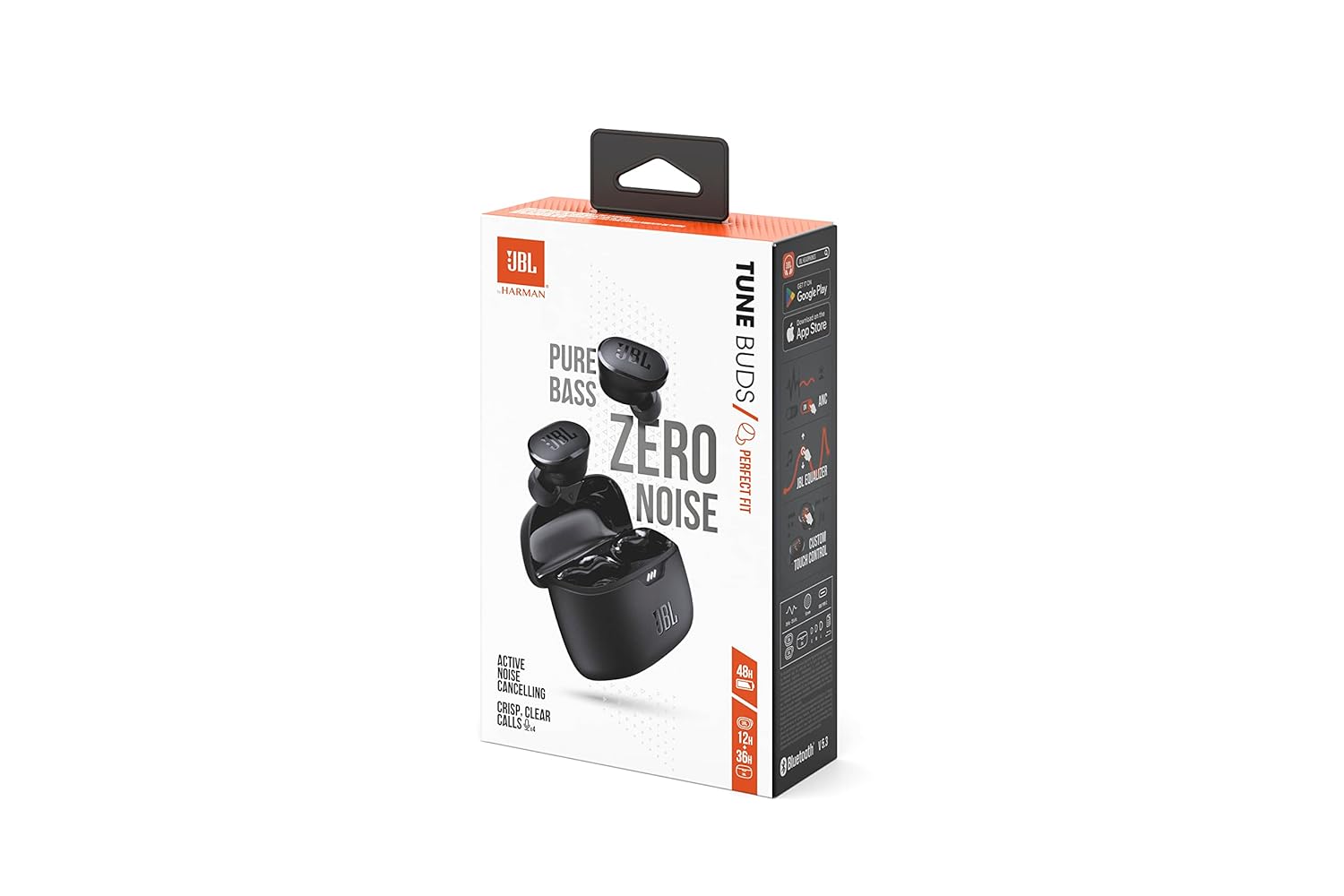 JBL Tune Buds In Ear Wireless TWS Earbuds with Mic, ANC Earbuds, Customized Extra Bass with Headphones App, 48 Hrs Battery, Quick Charge, 4-Mics, IP54, Ambient Aware & Talk-Thru, Bluetooth 5.3 - Zapnet.in