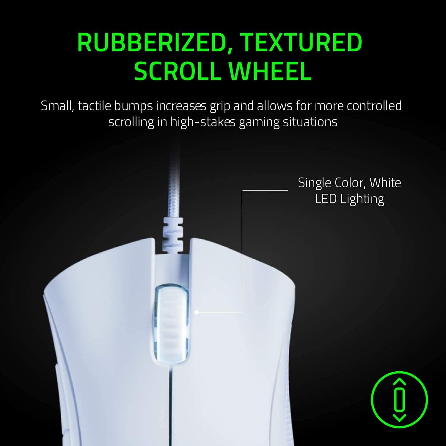 Razer DeathAdder Essential White Edition - 6400 DPI Ergonomic Wired Gaming Mouse - RZ01-03850200-R3M1