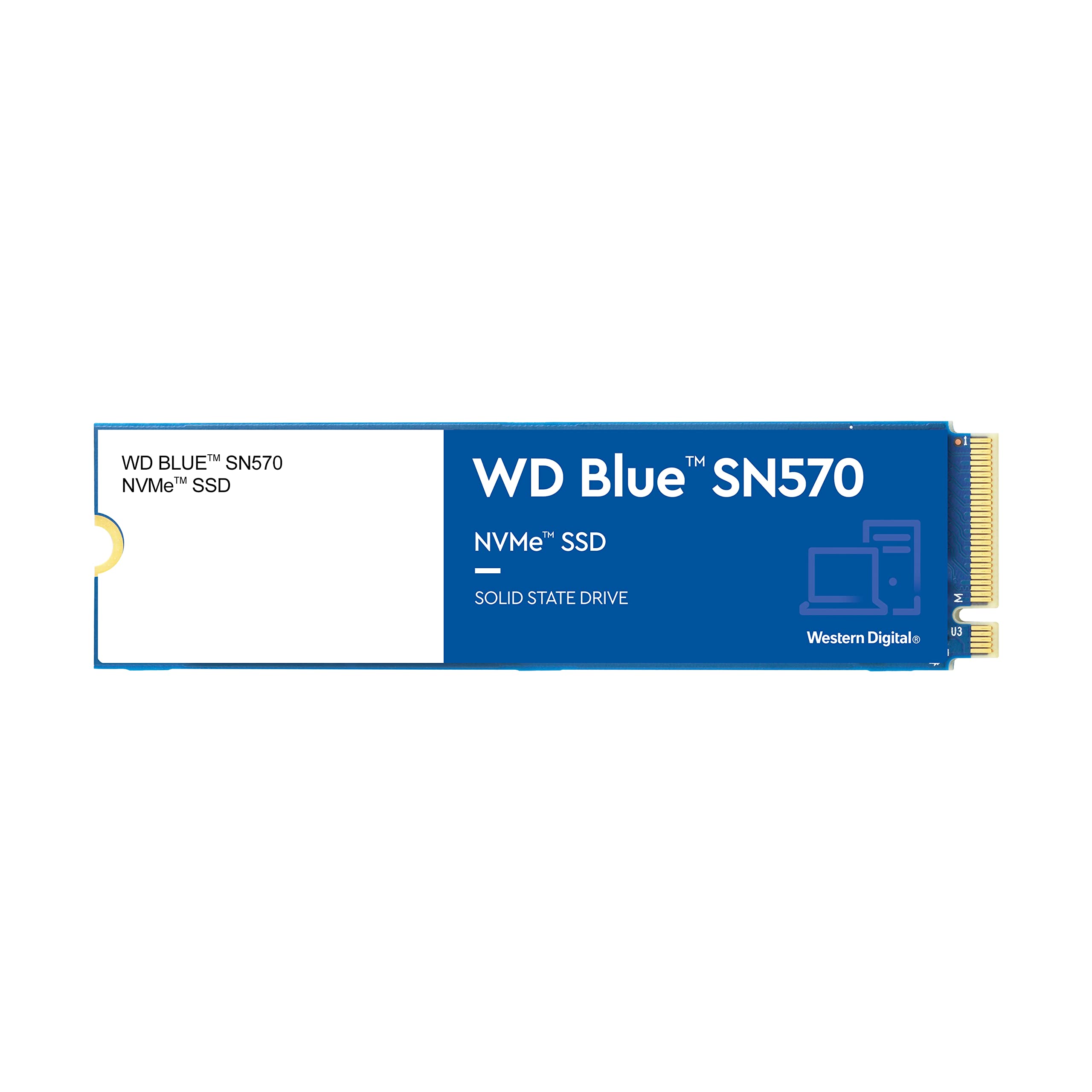 Western Digital WD Blue SN570 NVMe 250GB, Upto 3300MB/s, with Free 1 Month Adobe Creative Cloud Subscription, 5 Y Warranty, PCIe Gen 3 NVMe M.2 (2280), Internal Solid State Drive (SSD) (WDS250G3B0C)