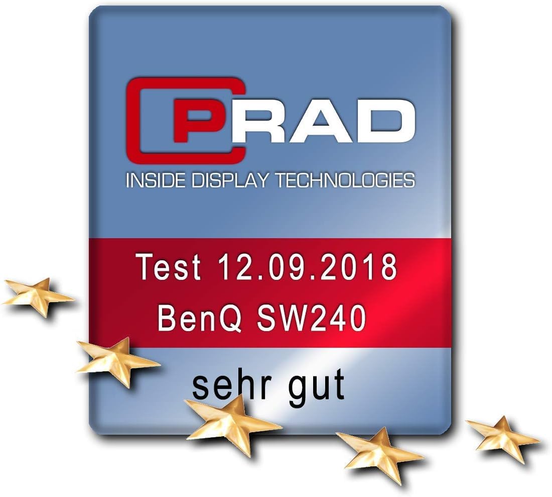 BenQ SW240 24" 1920x1200 IPS 16:10 WUXGA Monitor| 99% Adobe RGB| 100% sRGB| 95% DCI-P3| Pantone Validated|Calman Verified|Delta E<2|H/W Calibration|3D-LUT| HDMI|DP|USB|DVI-DL|Shading Hood|(Grey)