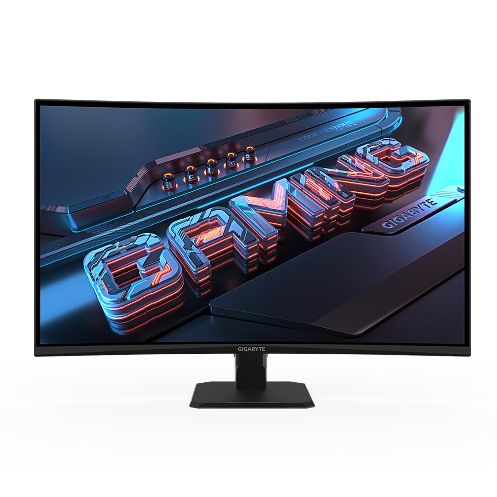 GIGABYTE Gs32Qc 31.5" Va 1500R (Curved), 2560 X 1440 (Qhd), 165Hz/170Hz (Od), 78% Dci-P3 109% Srgb, 1Ms Mprt, Freesync Premium, HDR 10, 32 Inch